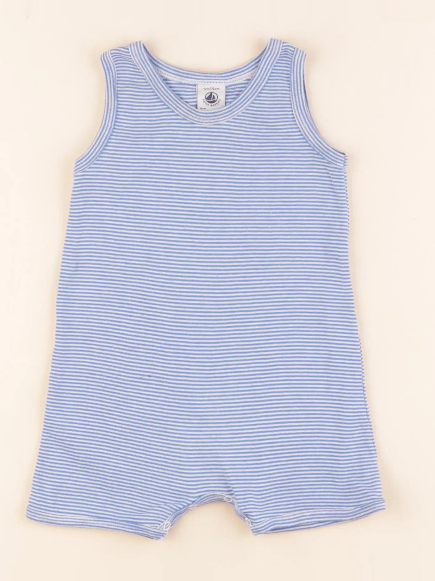 Petit Bateau - combinaison bleu - 12 mois