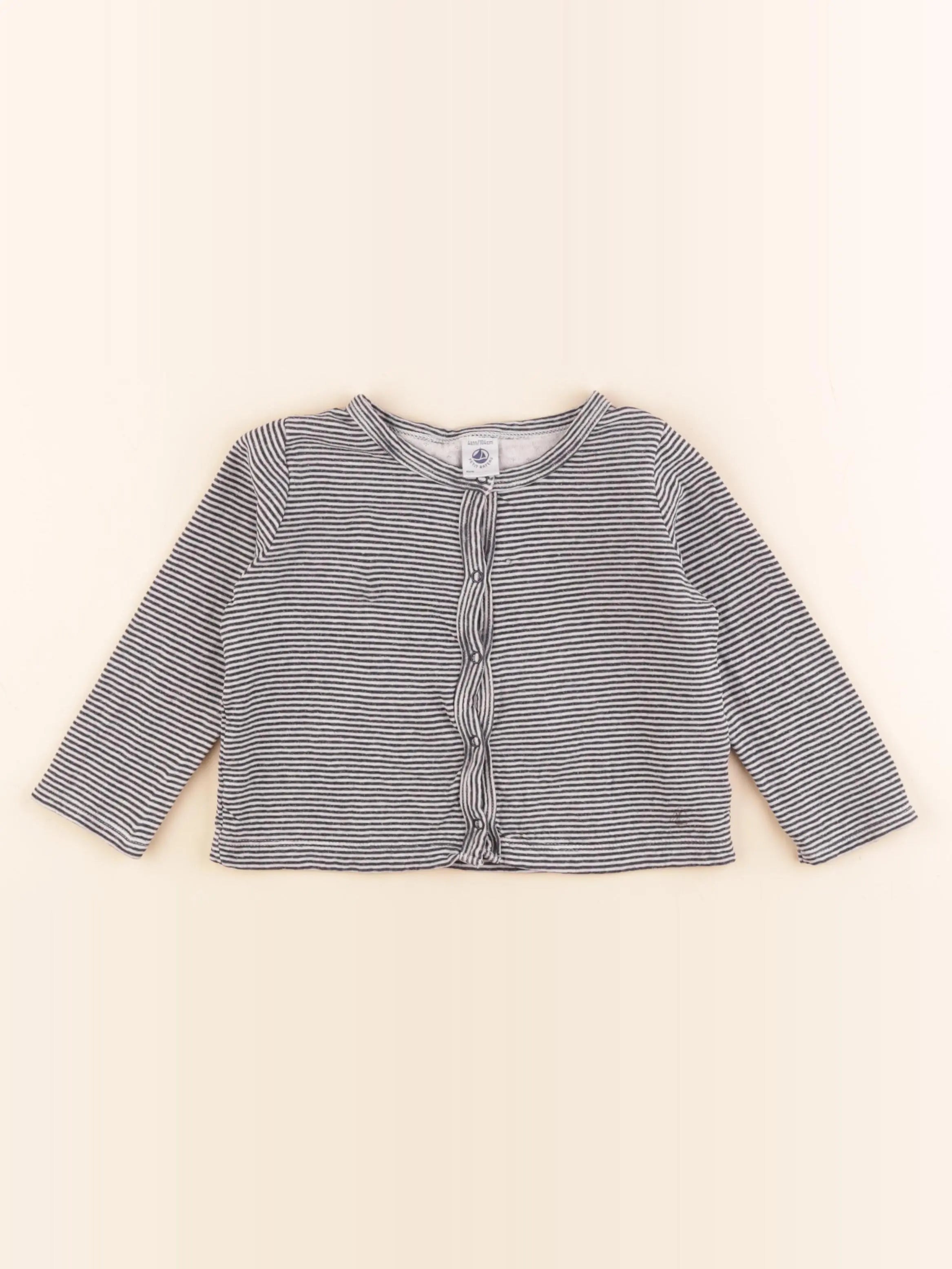 Petit Bateau - tee-shirt blanc, bleu - 4 ans