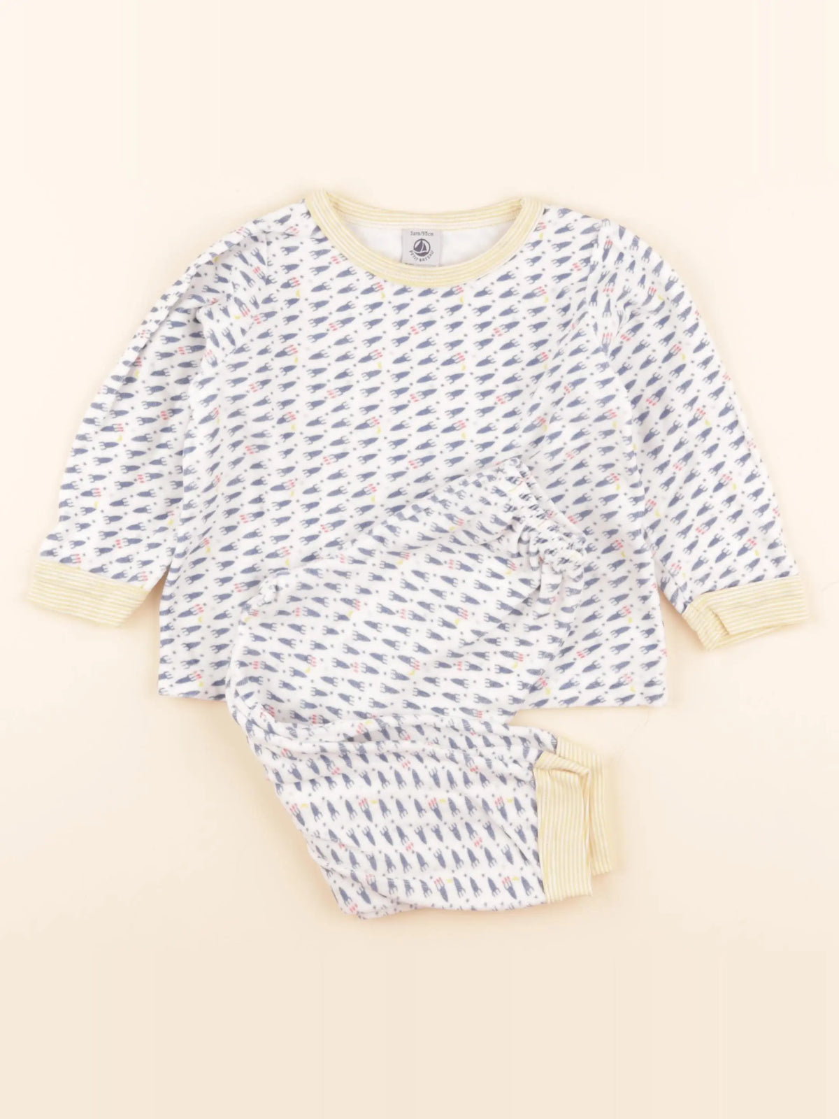 Pyjama velours multicolore