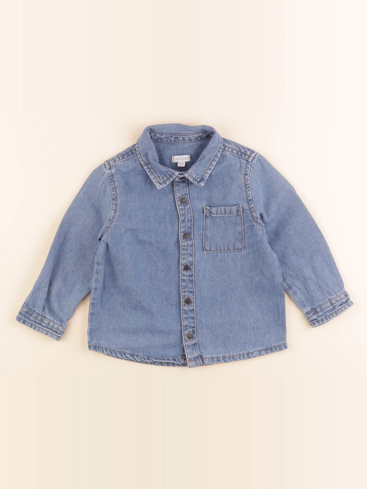 Vertbaudet - chemise bleu - 2 ans