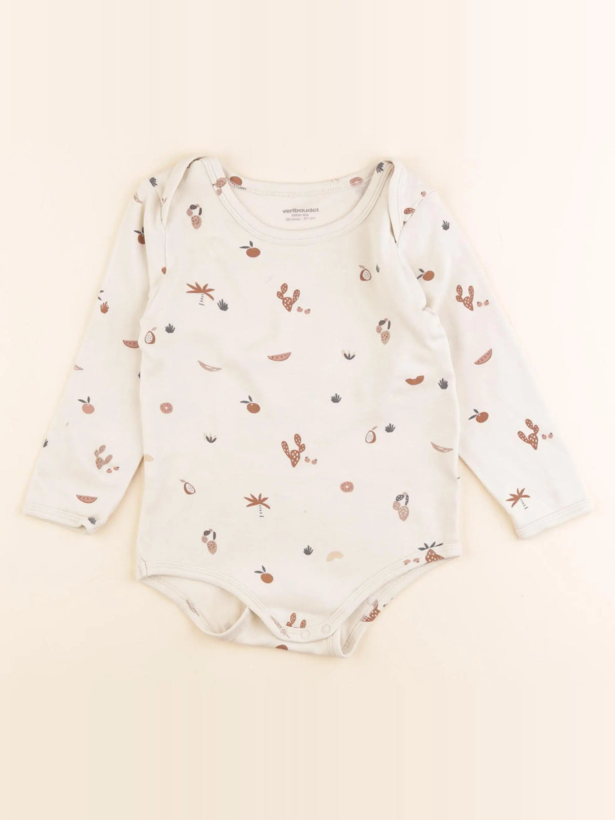 Vertbaudet - body beige - 3 ans