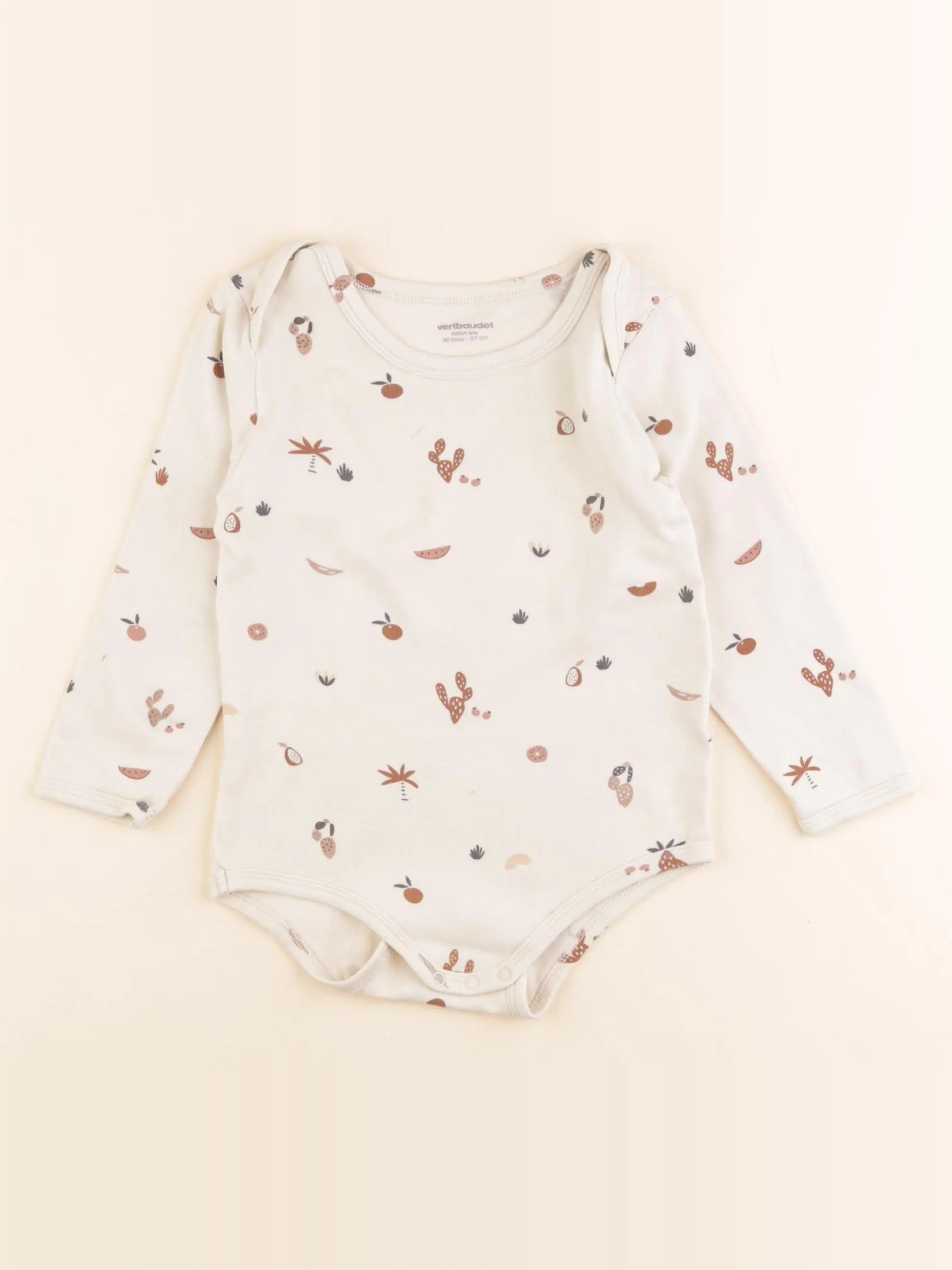 Vertbaudet - body beige - 3 ans
