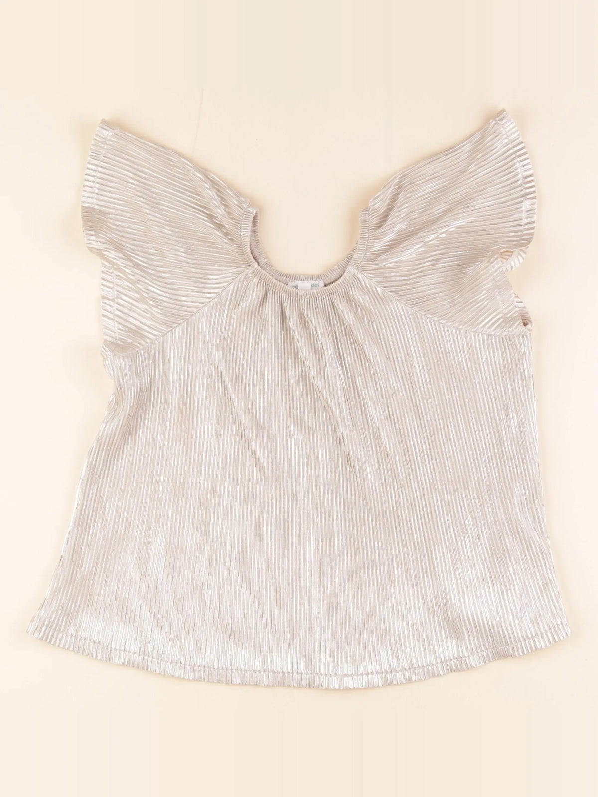 Vertbaudet - blouse beige, or - 8 ans