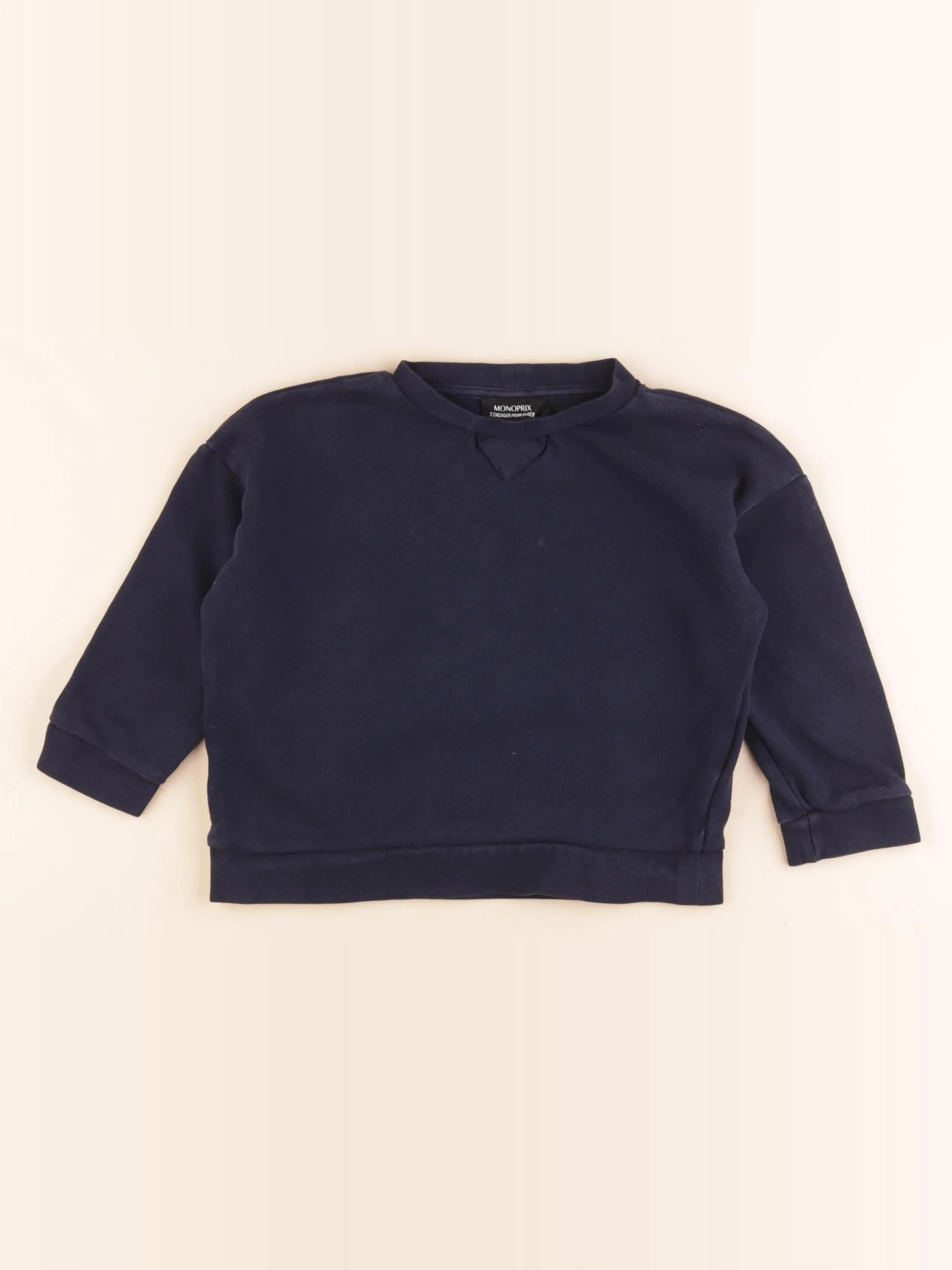 Monoprix - sweat bleu - 3 ans