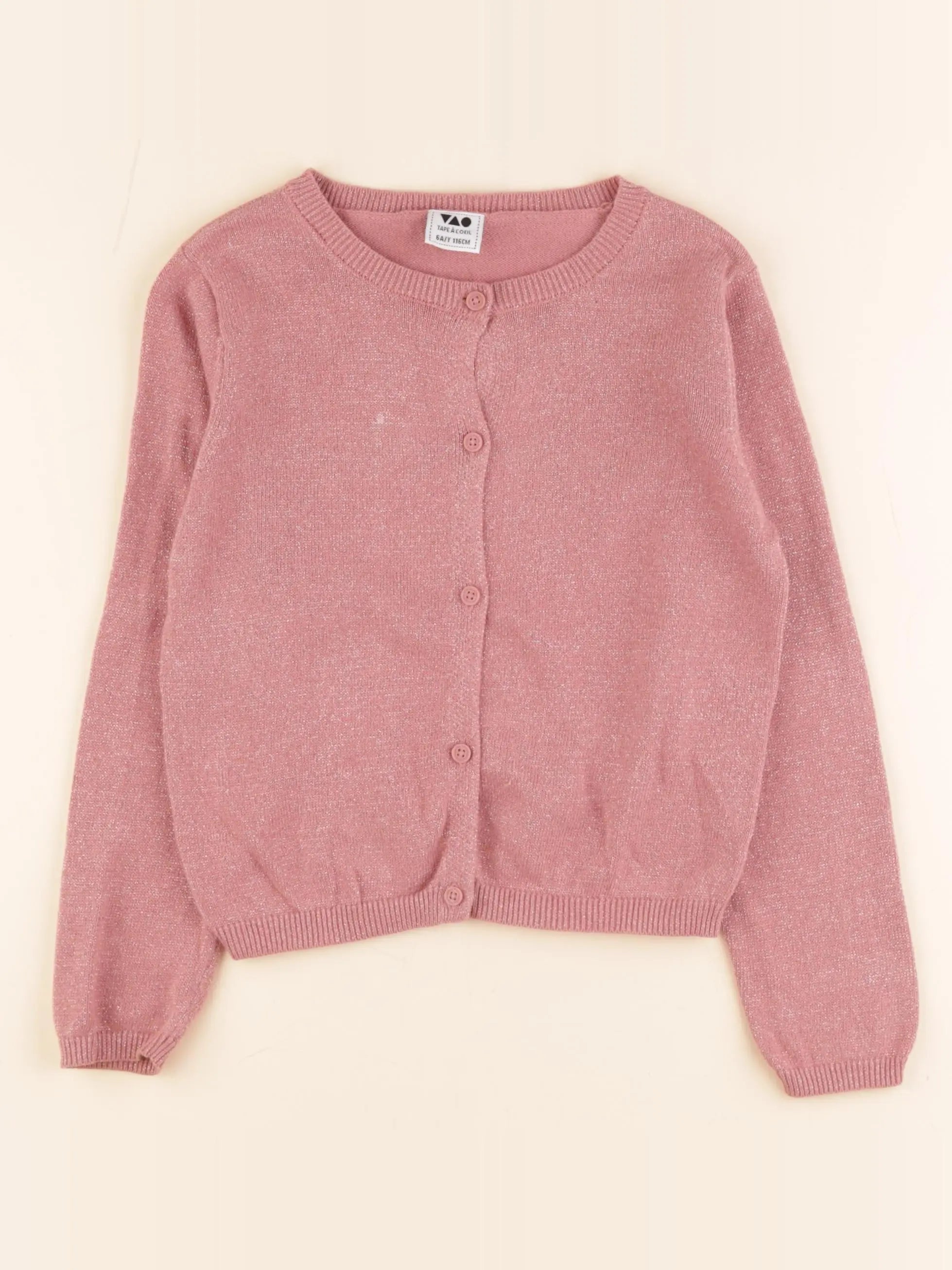 Tape à l'oeil - gilet rose, or - 6 ans