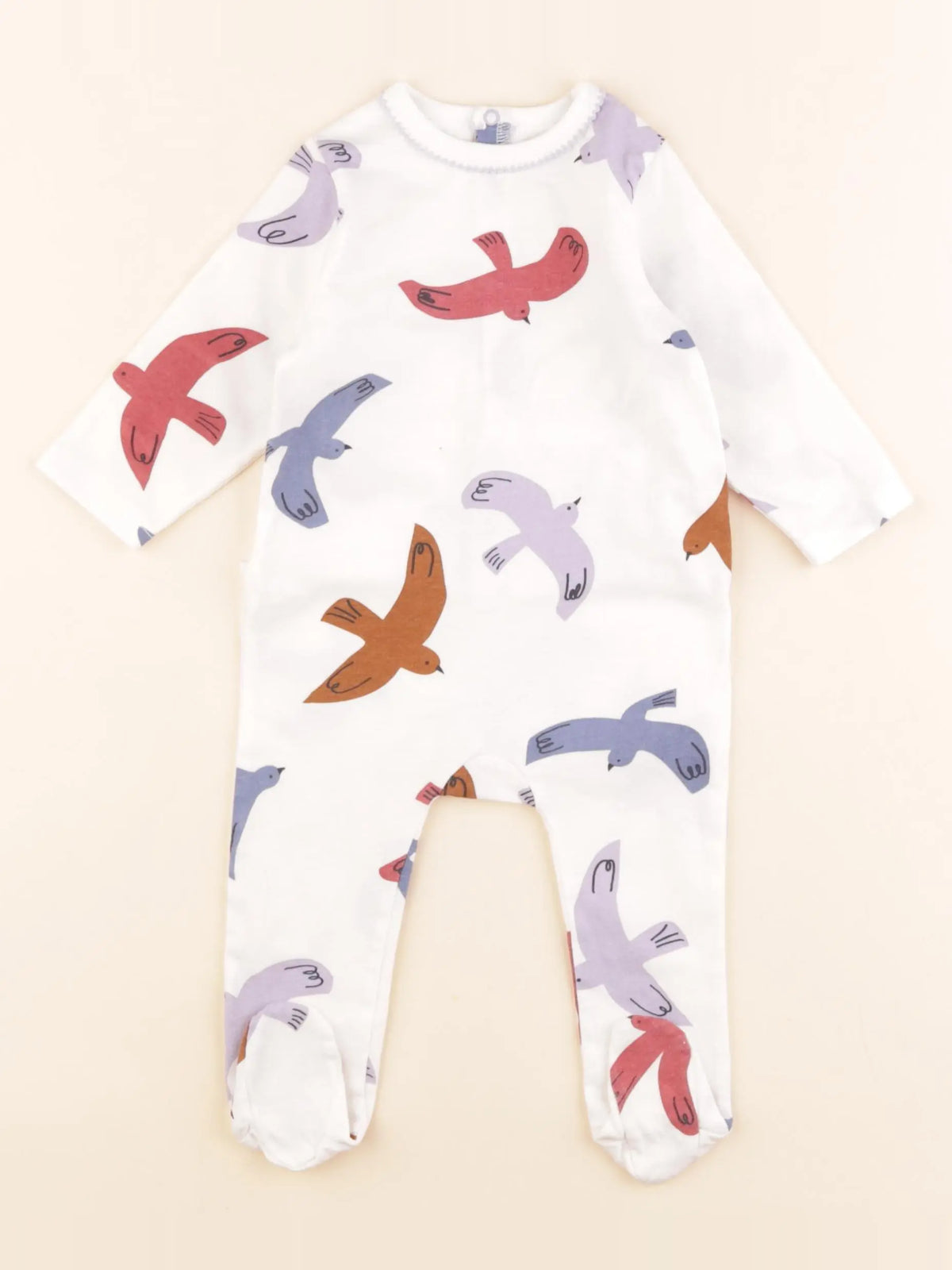 Boutchou - pyjama coton blanc - 6 mois