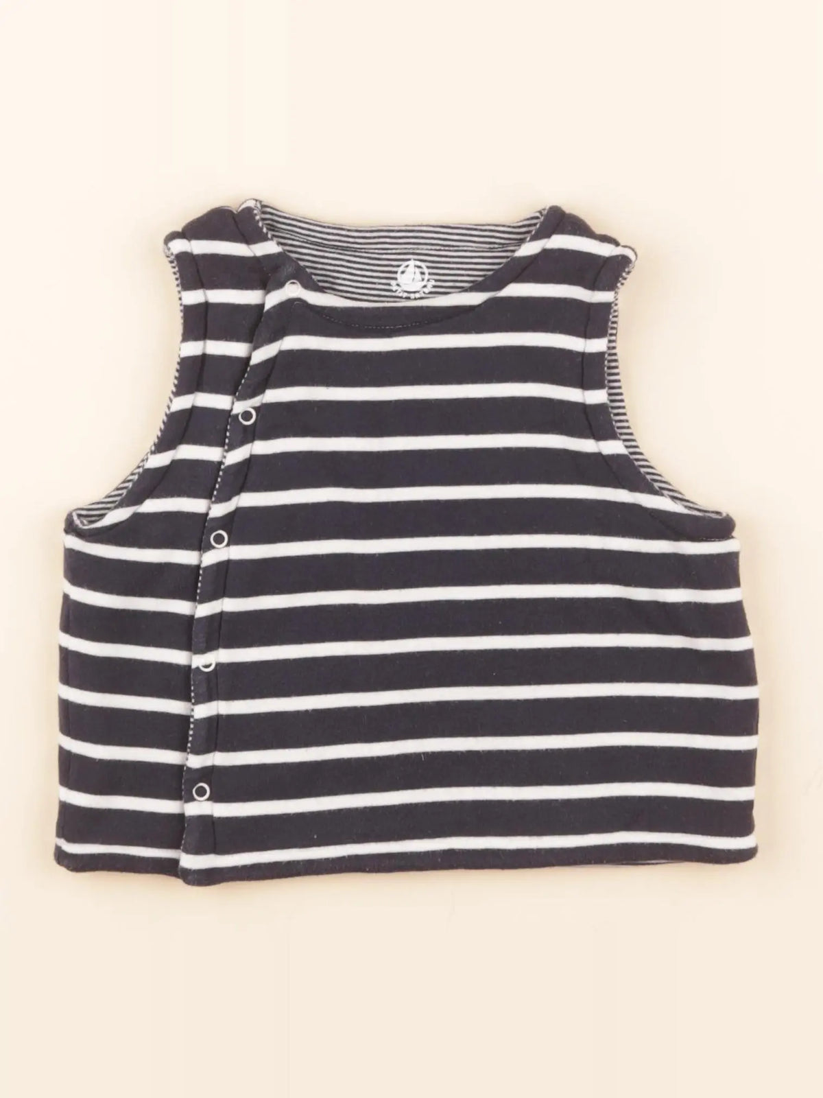 Gilet bleu, blanc