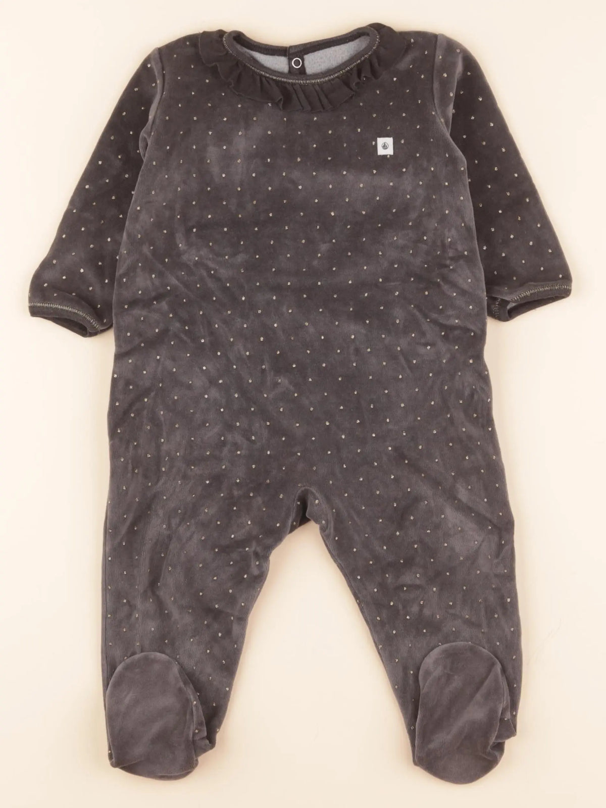 Pyjama velours gris, or
