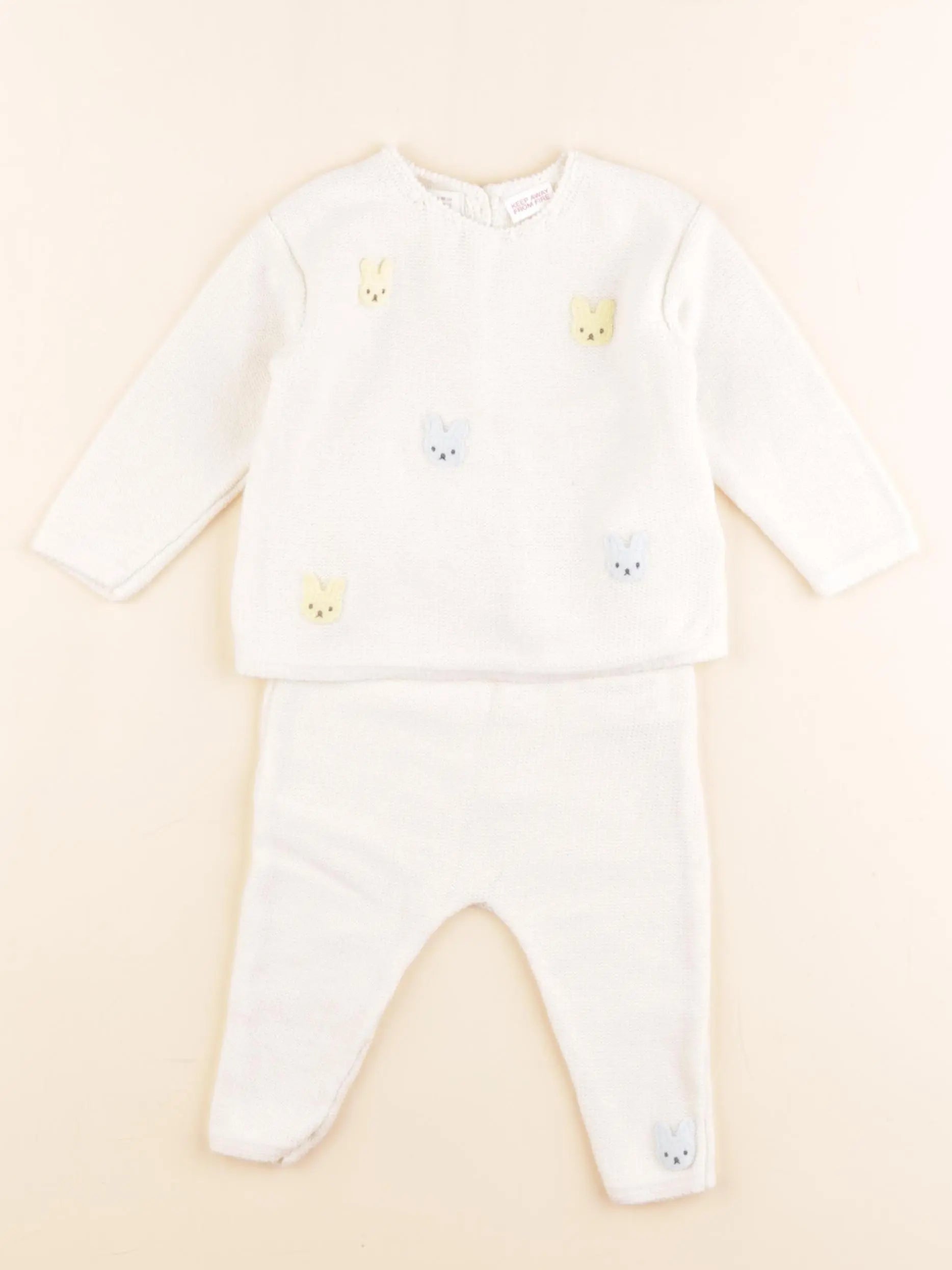 Zara - ensemble blanc - 3/6 mois