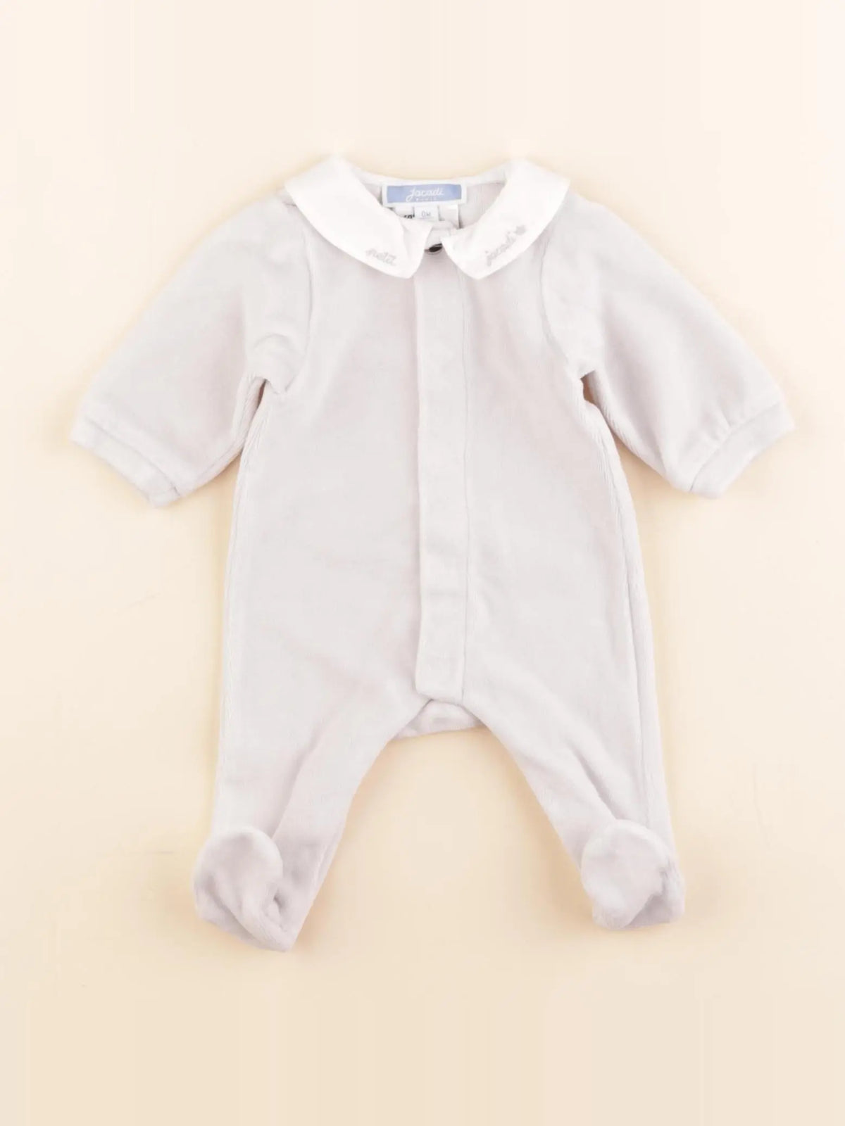 Jacadi - pyjama velours bleu - 0 mois