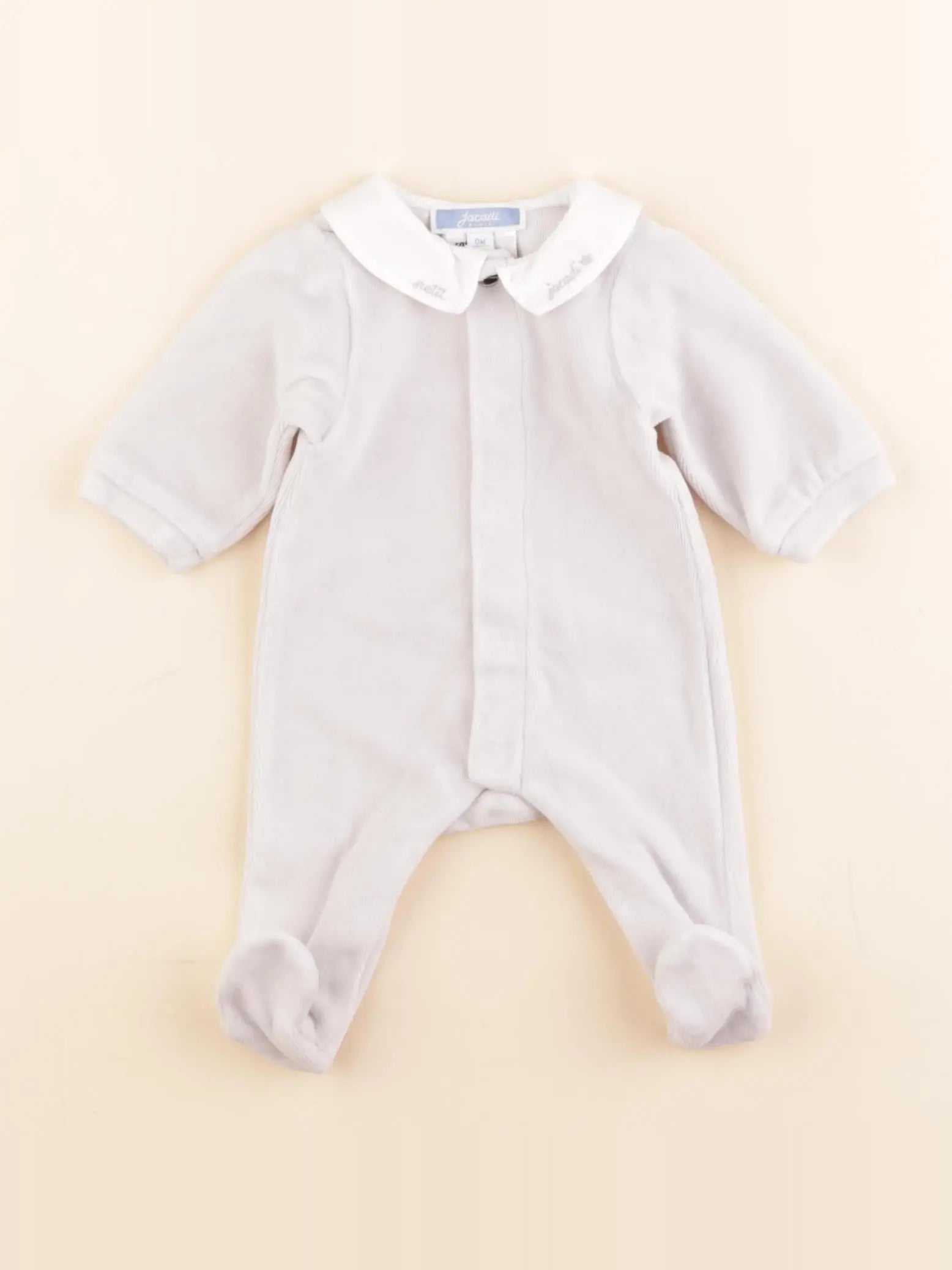 Jacadi - pyjama velours bleu - 0 mois