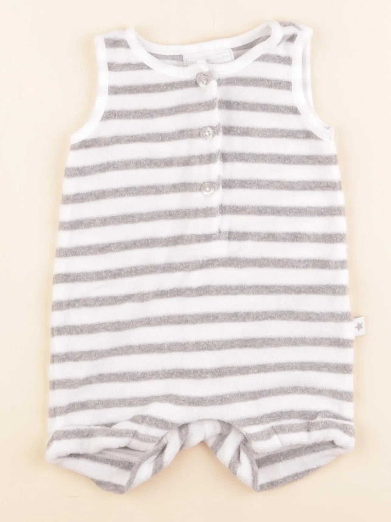 The little white company - combinaison gris - 3/6 mois
