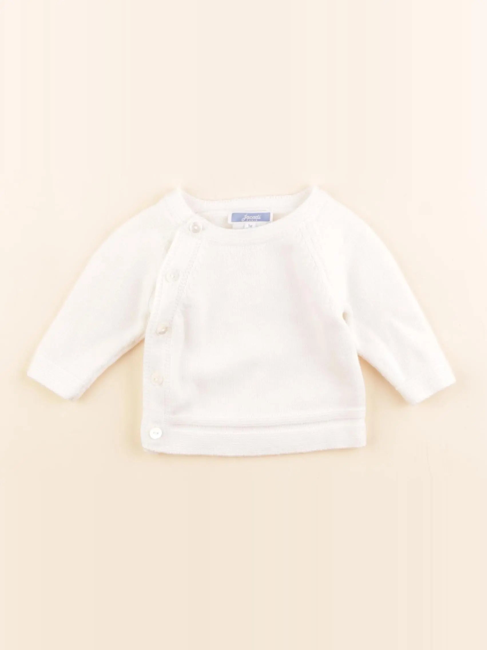 Jacadi - gilet blanc - 1 mois