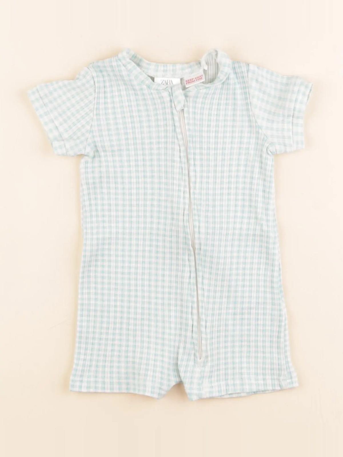 Zara - pyjama coton vert - 3/6 mois