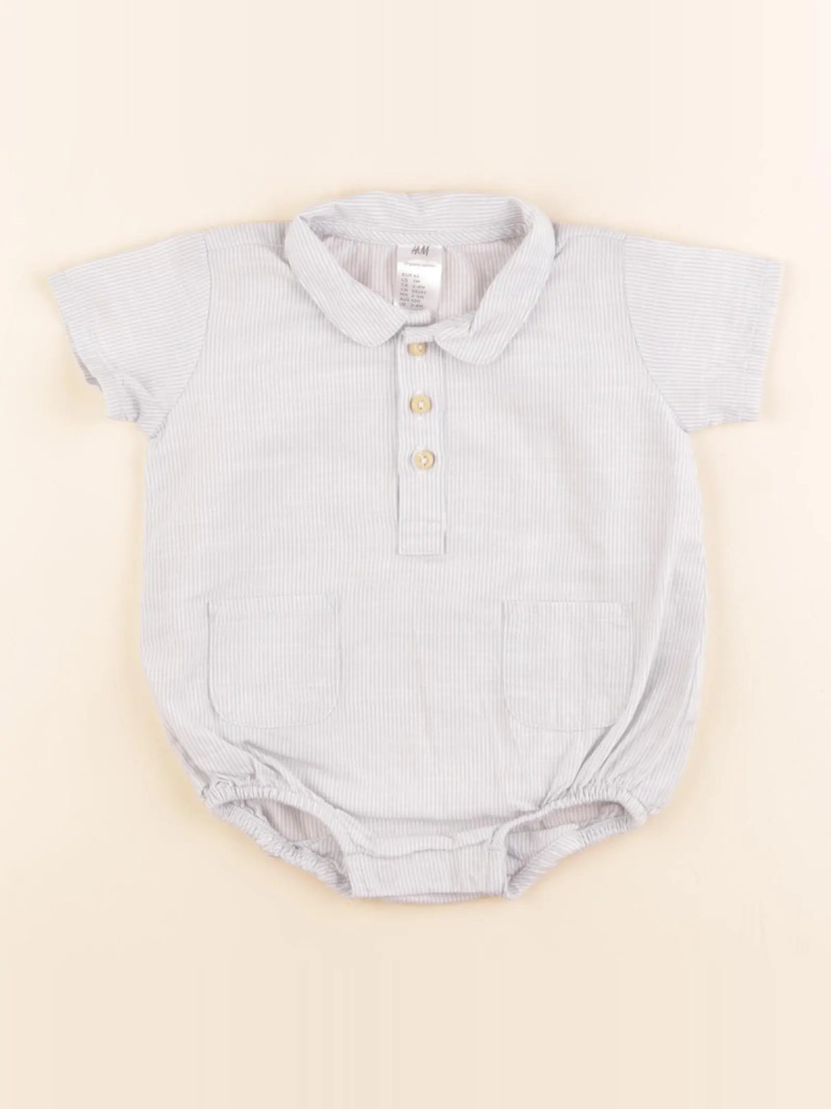 H&M - combinaison bleu - 2/4 mois