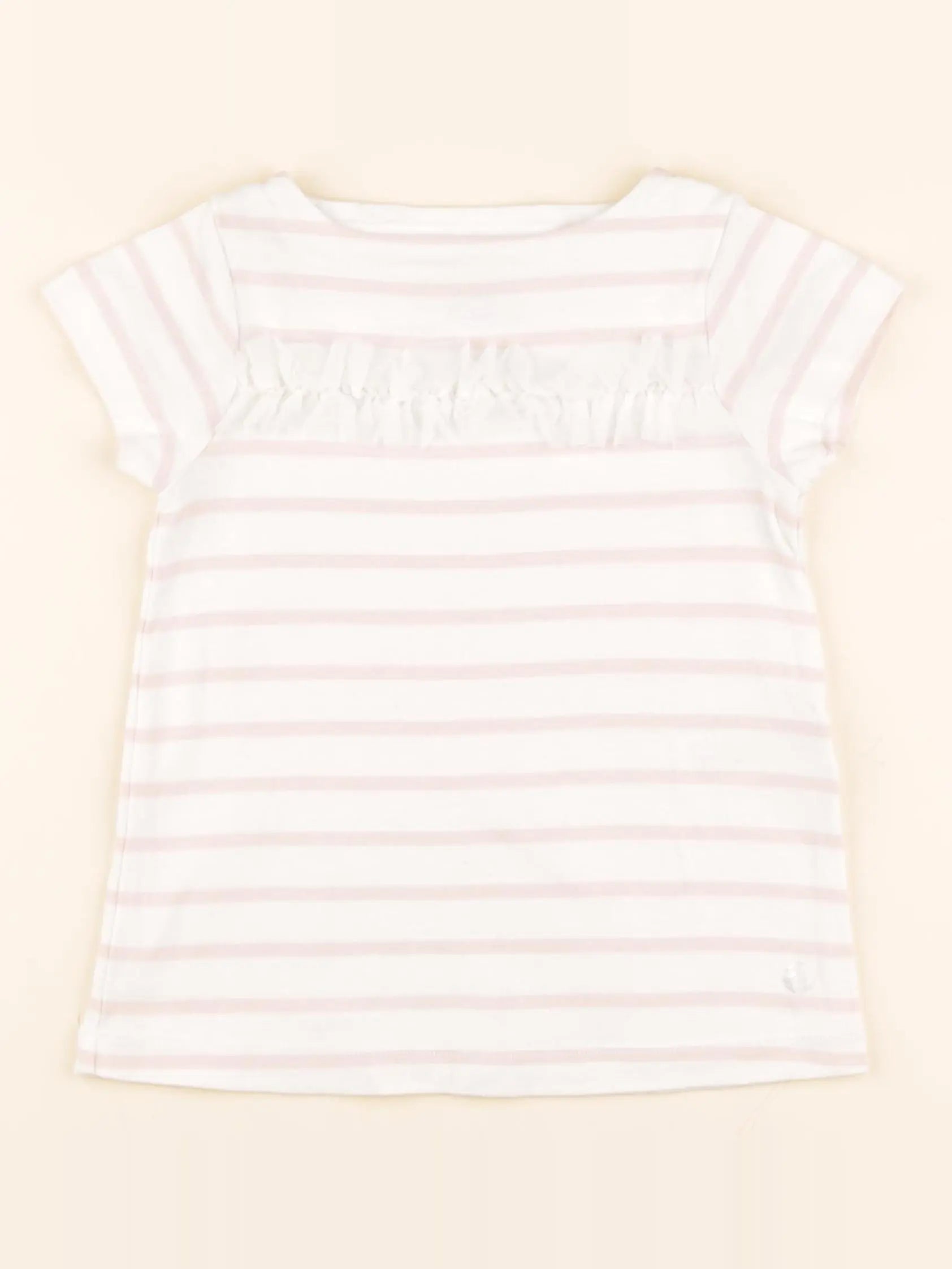 Tee-shirt blanc, rose
