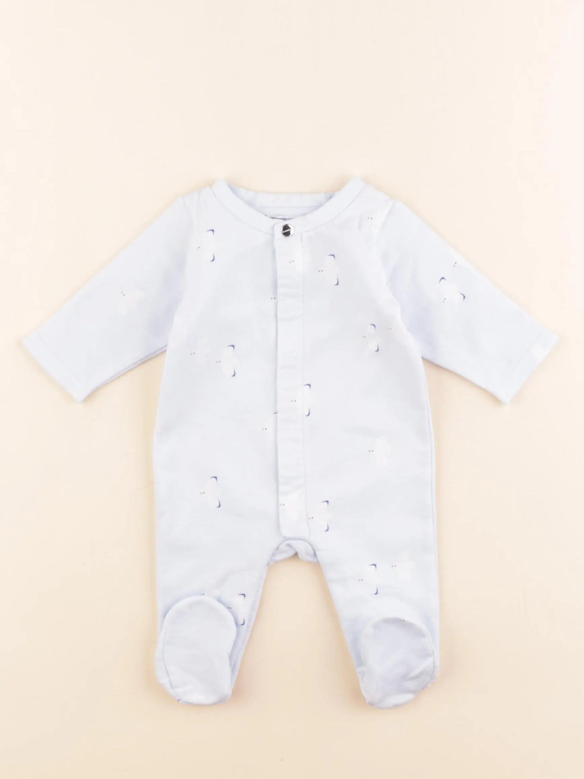 Jacadi - pyjama coton bleu - 1 mois