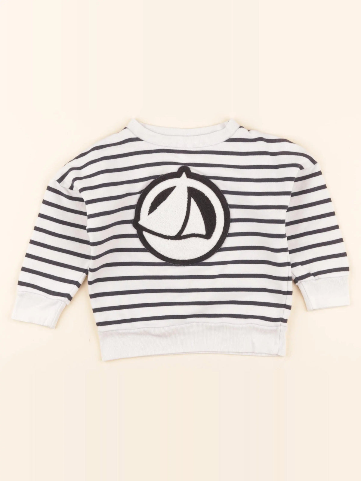 Sweat bleu, blanc