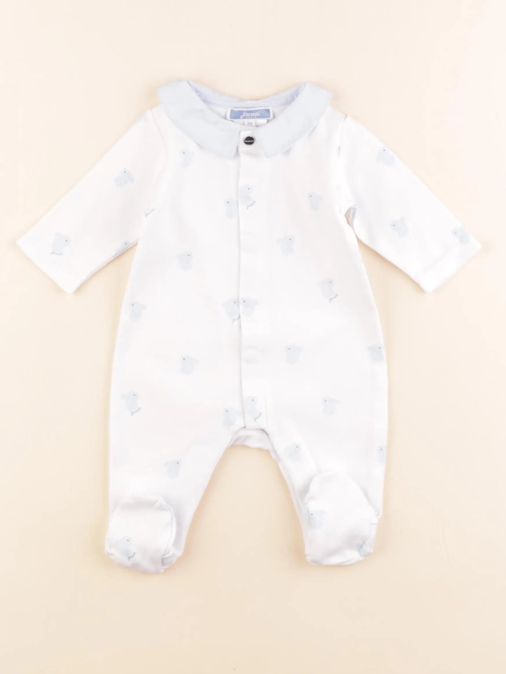 Jacadi - pyjama coton blanc - 0 mois