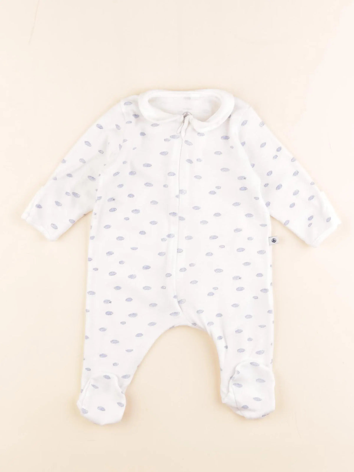 Petit Bateau - pyjama coton blanc - 3 mois