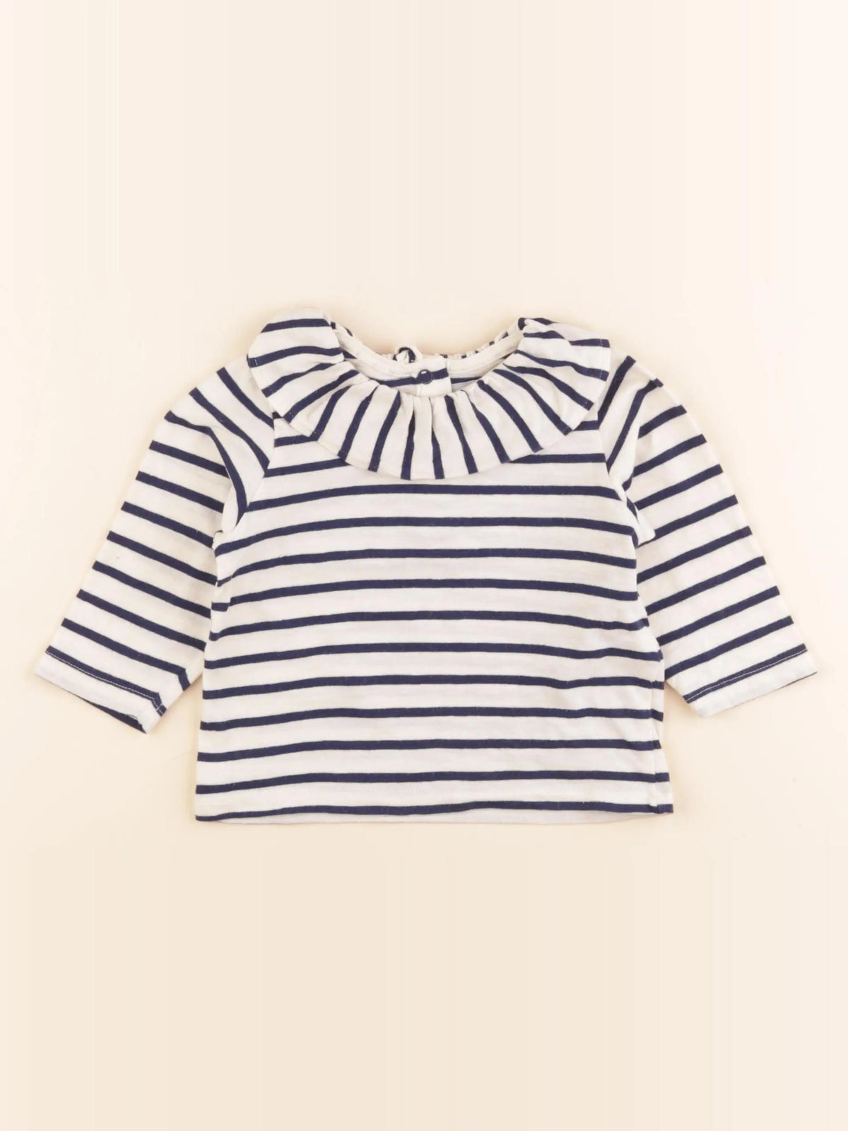 Petit Bateau - tee-shirt beige - 6 mois