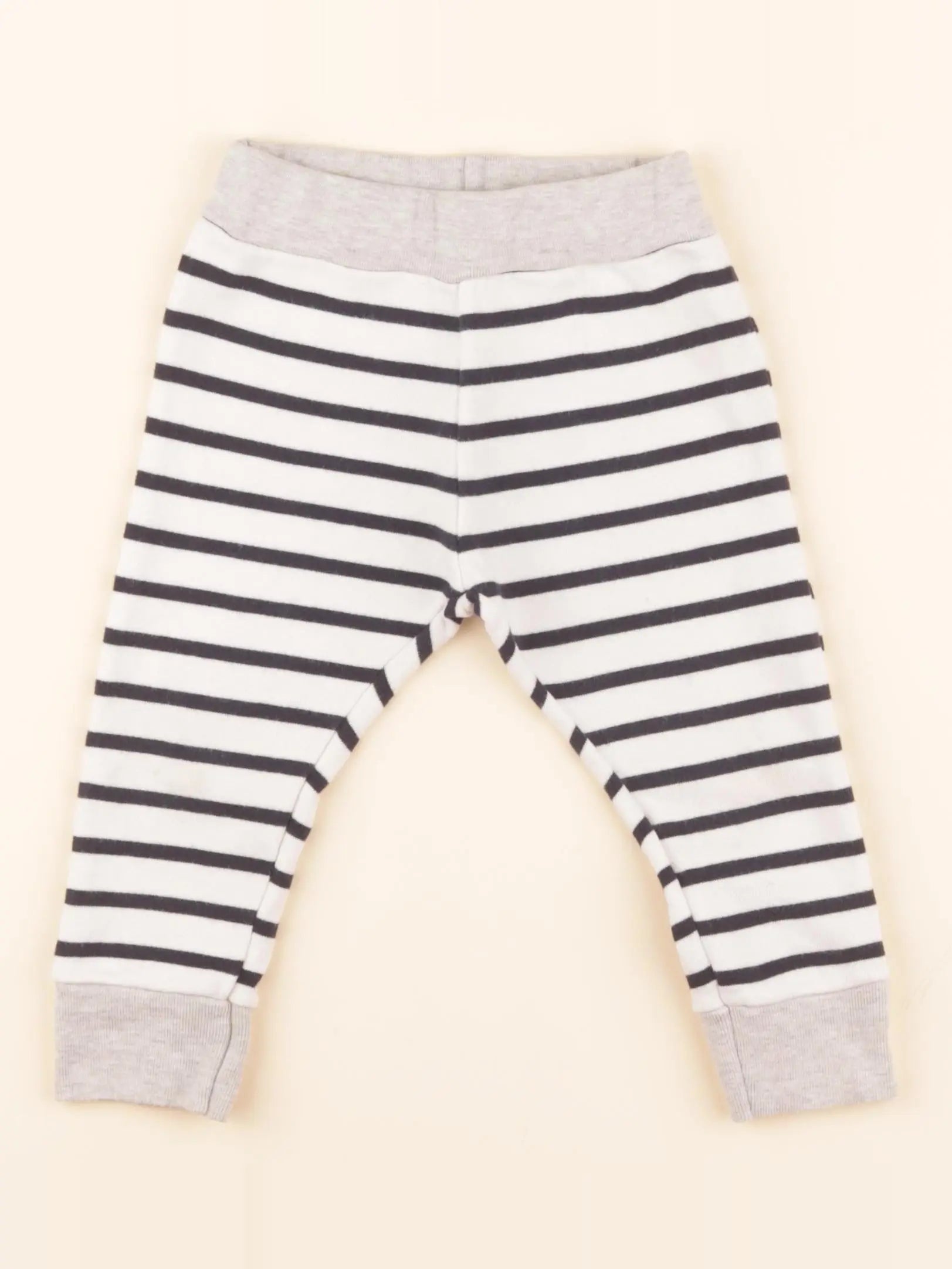 Pantalon bleu, blanc
