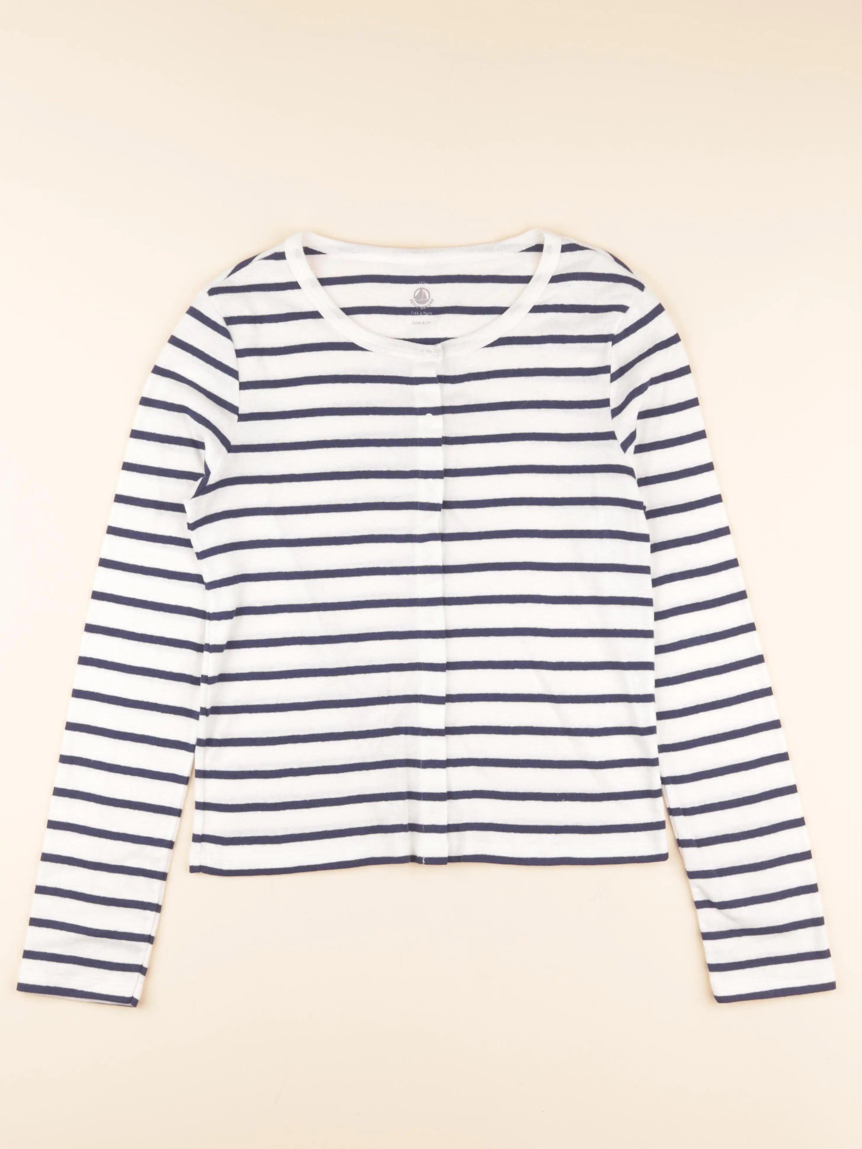 Tee-shirt blanc, bleu