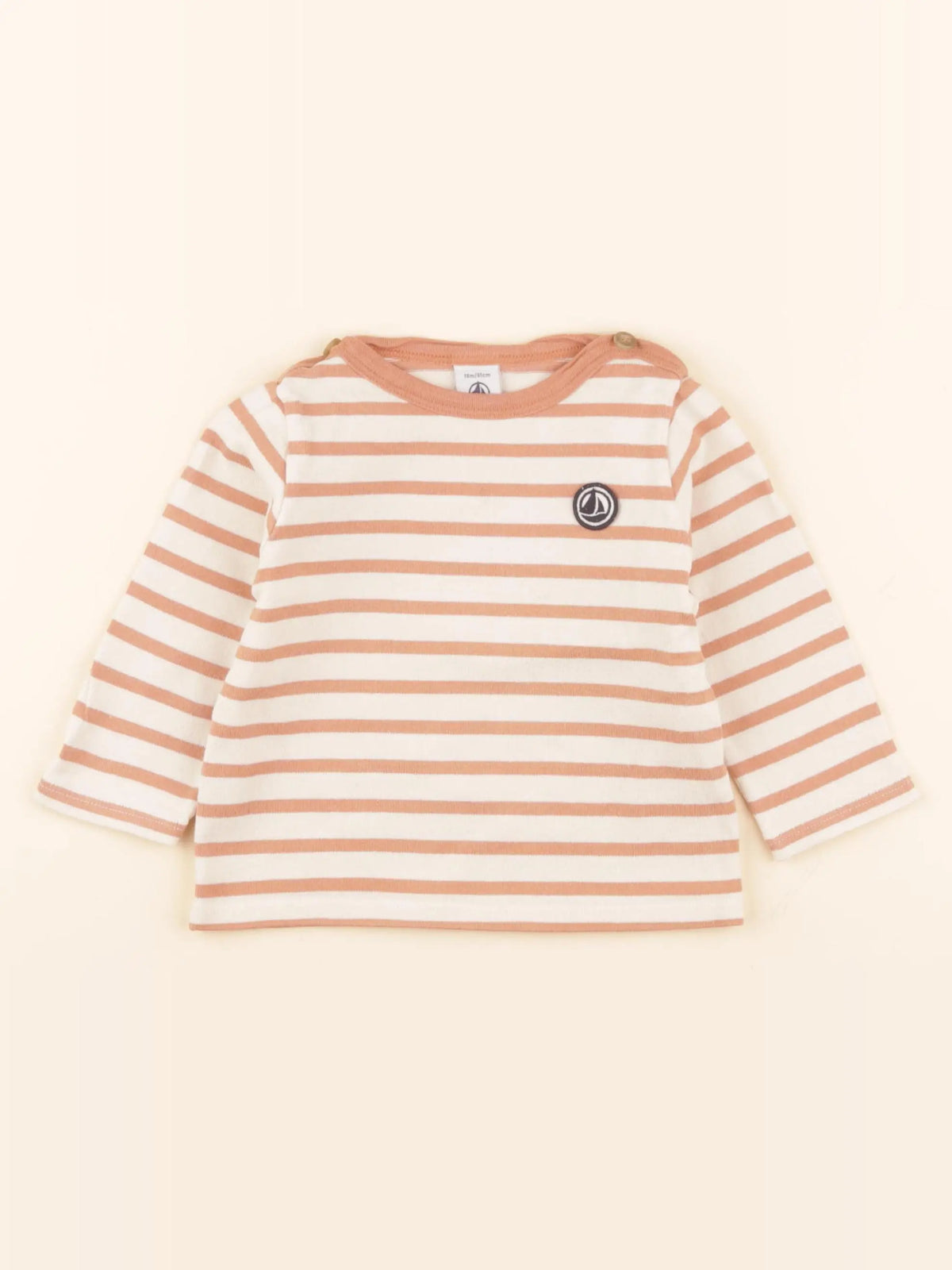 Tee-shirt orange, beige
