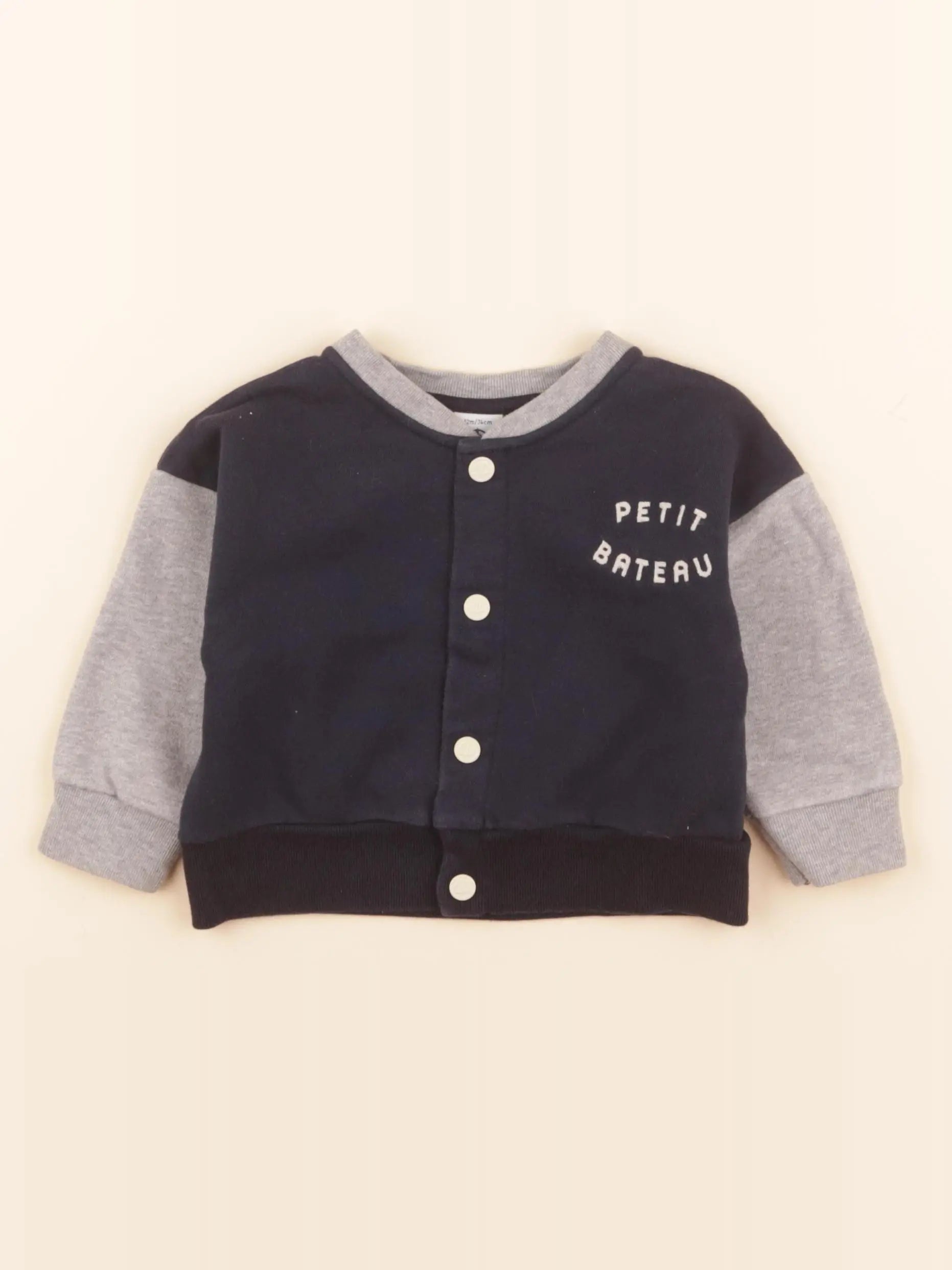 Sweat bleu, gris