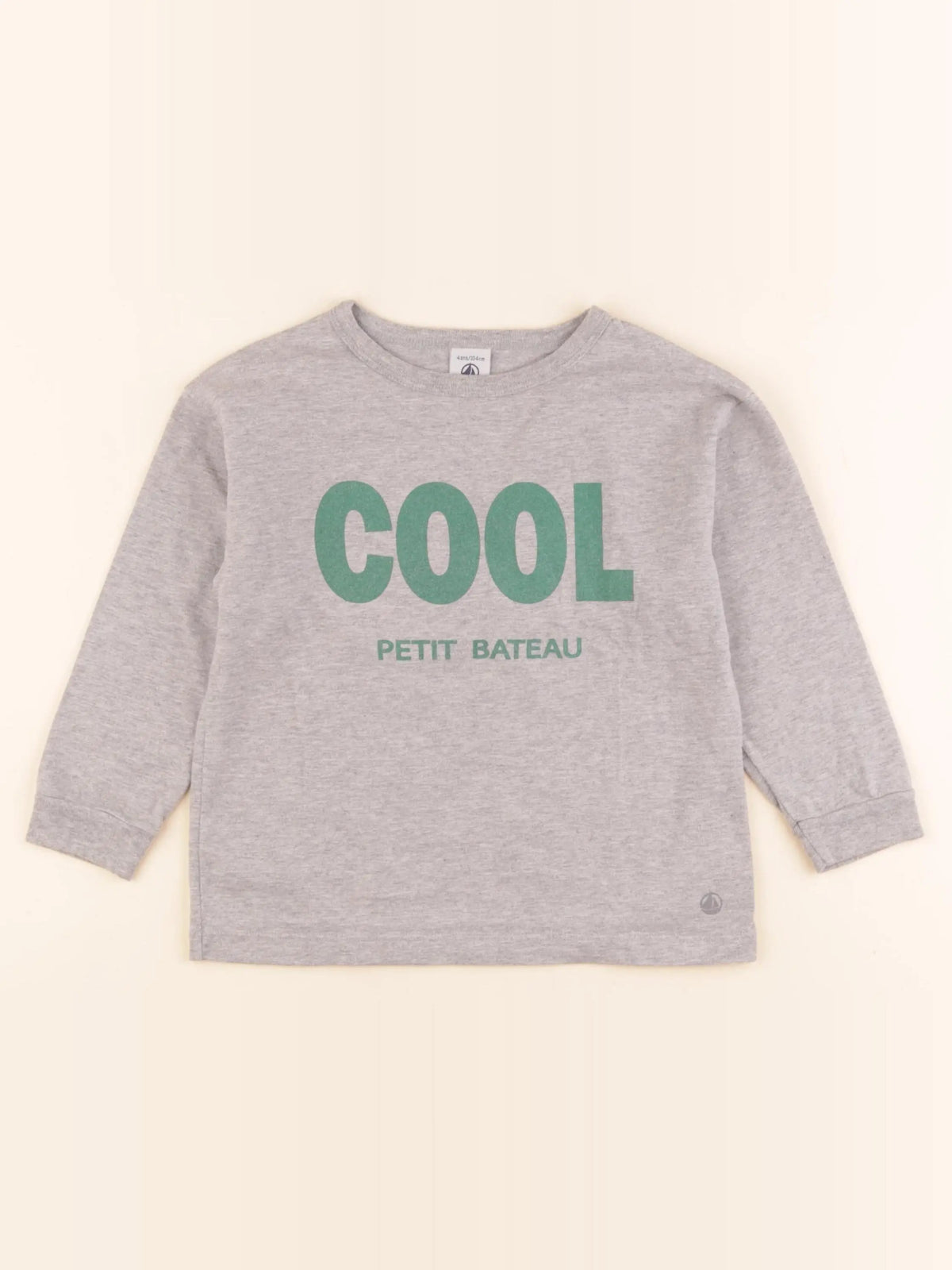 Petit Bateau - tee-shirt gris - 4 ans