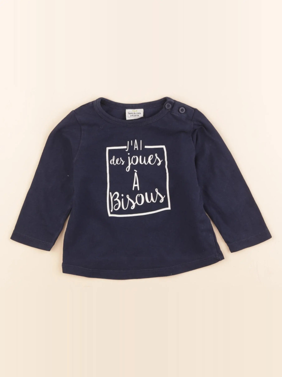 Tape à l'oeil - tee-shirt bleu - 6 mois