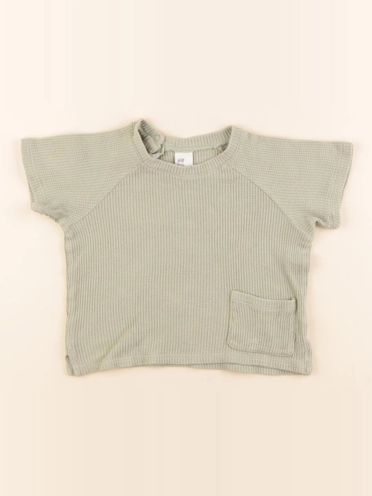 H&M - tee-shirt vert - 12/18 mois