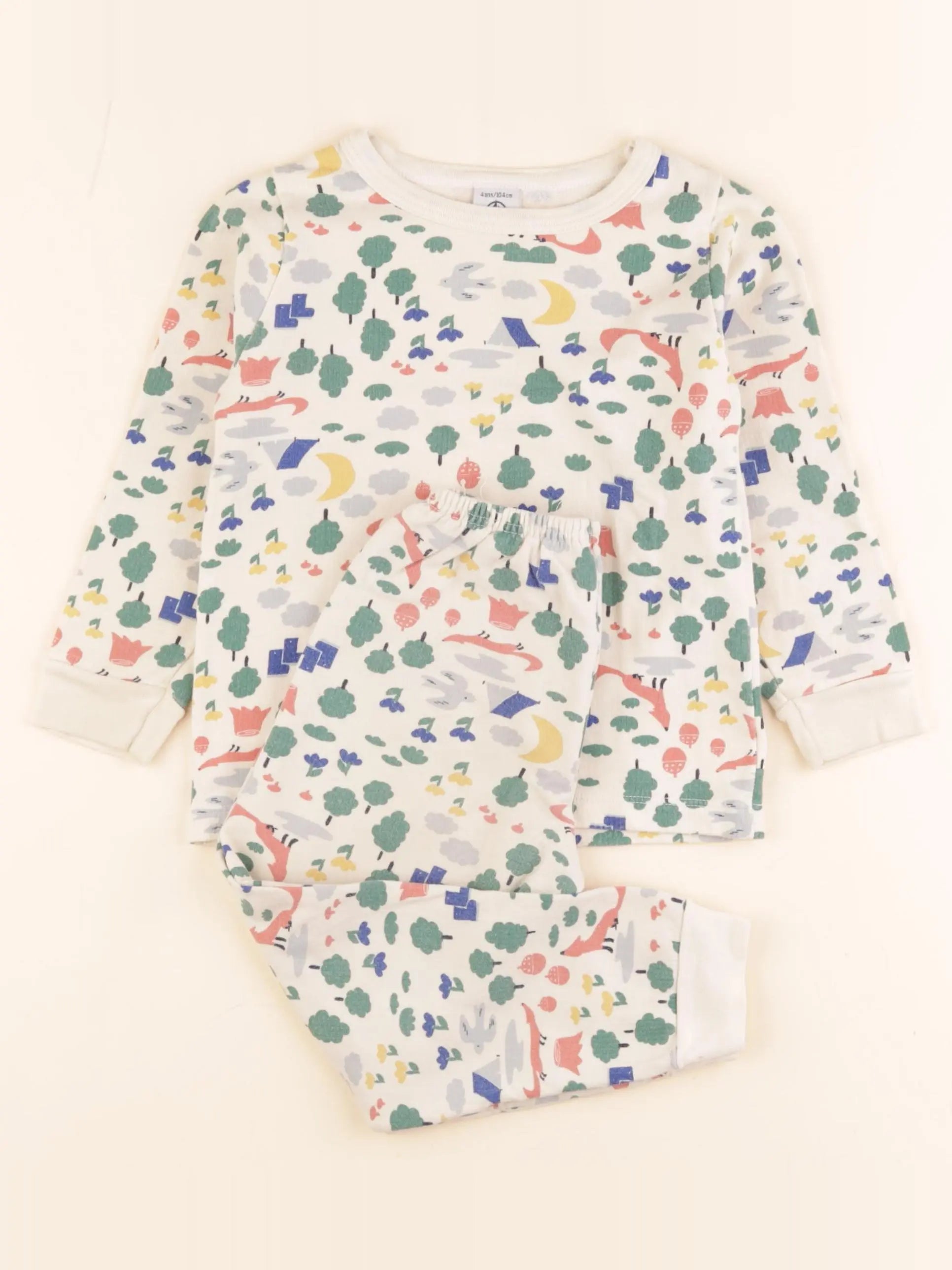 Petit Bateau - pyjama coton beige - 4 ans