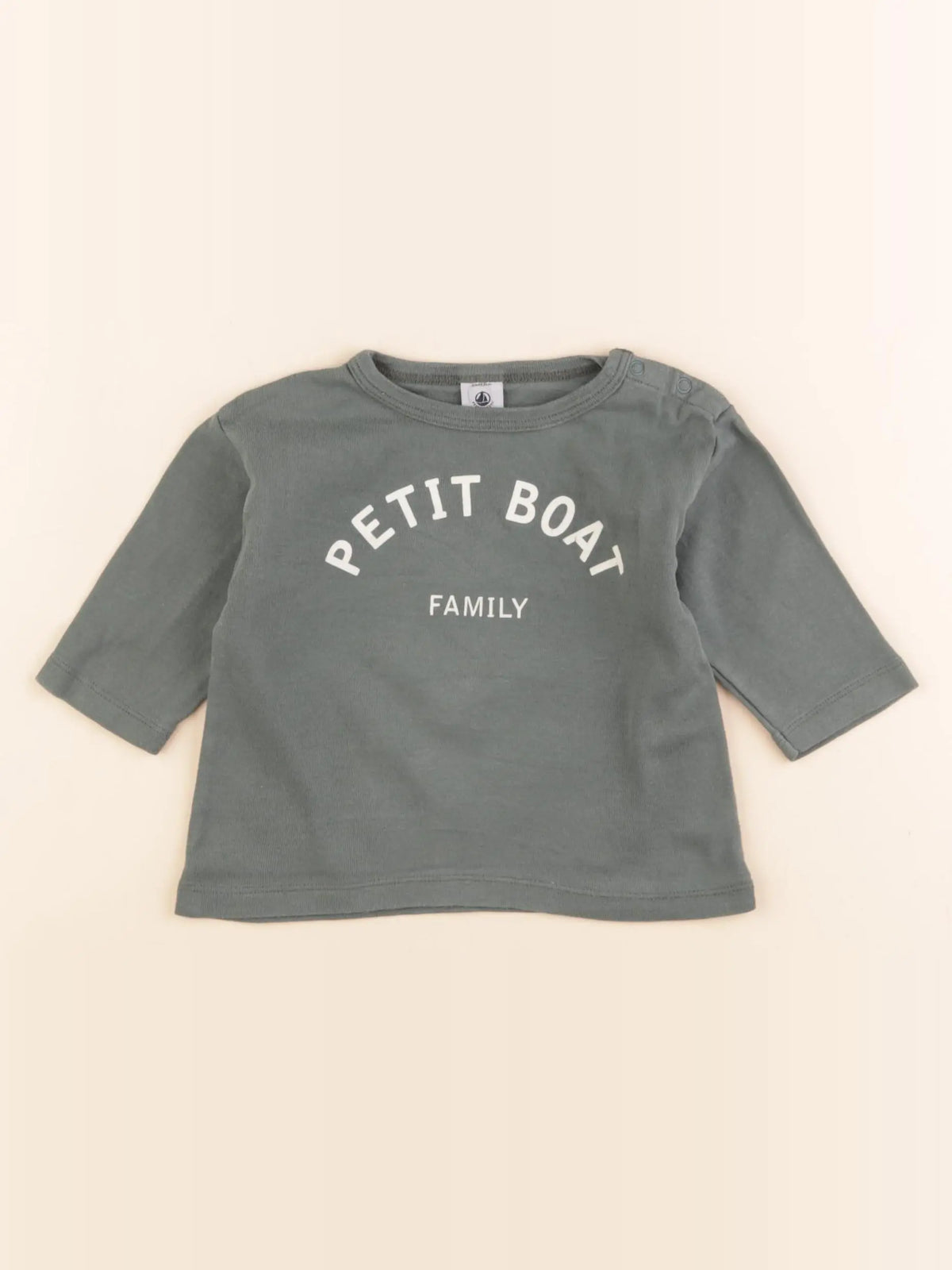 Petit Bateau - tee-shirt vert - 6 mois