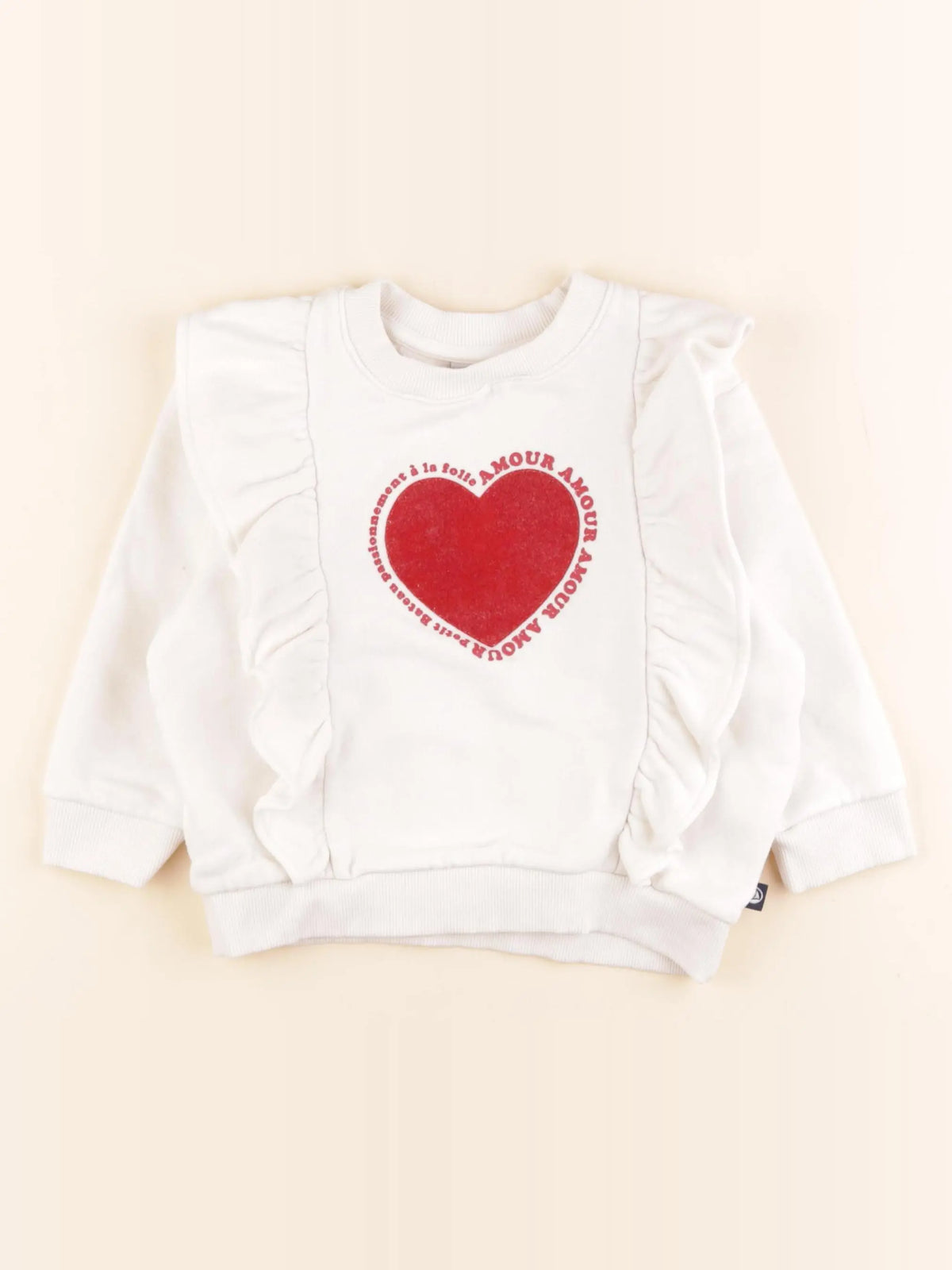 Petit Bateau - sweat beige - 3 ans