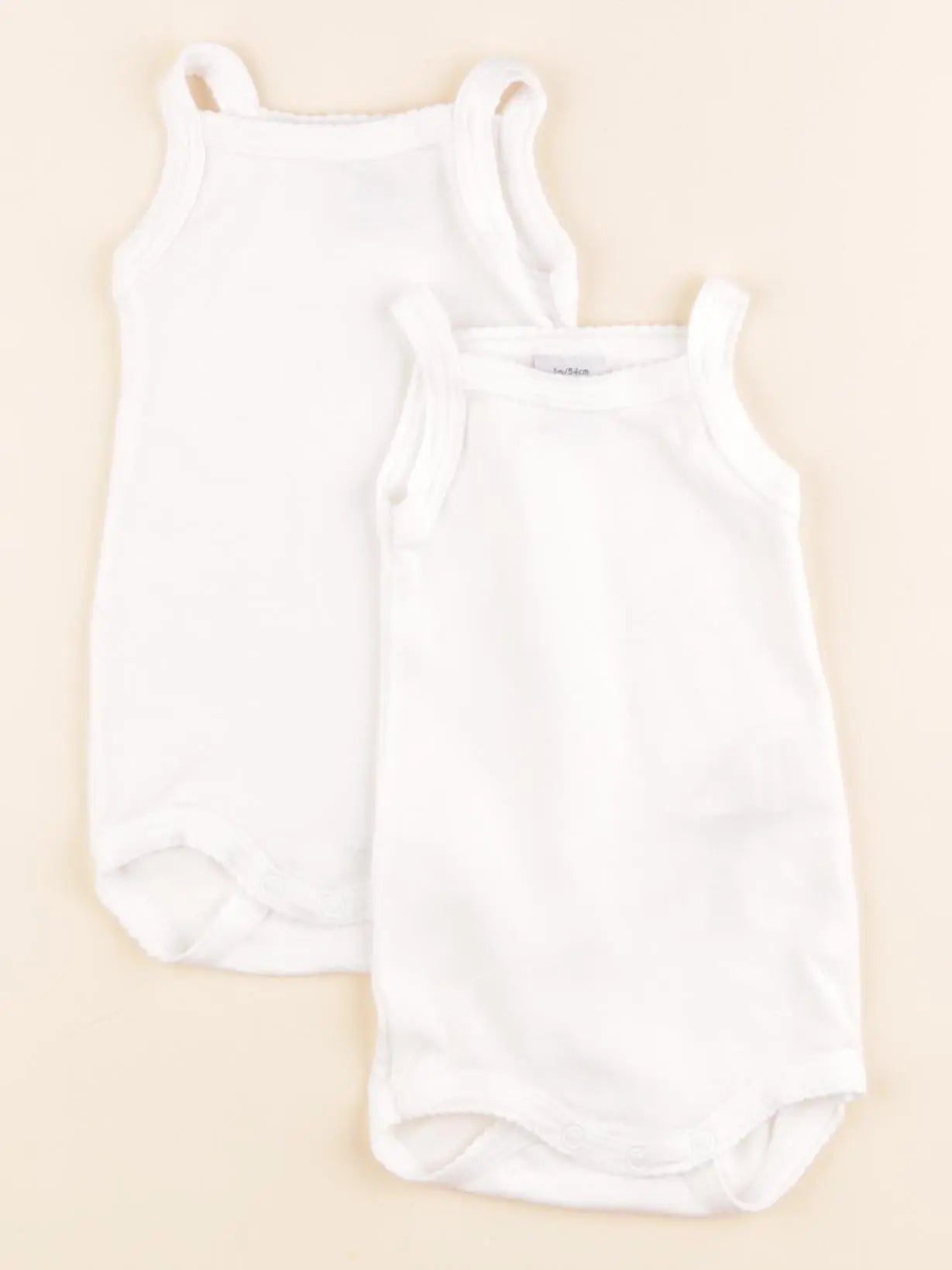 Petit Bateau - lot de 2 bodies en coton blanc - 1 mois