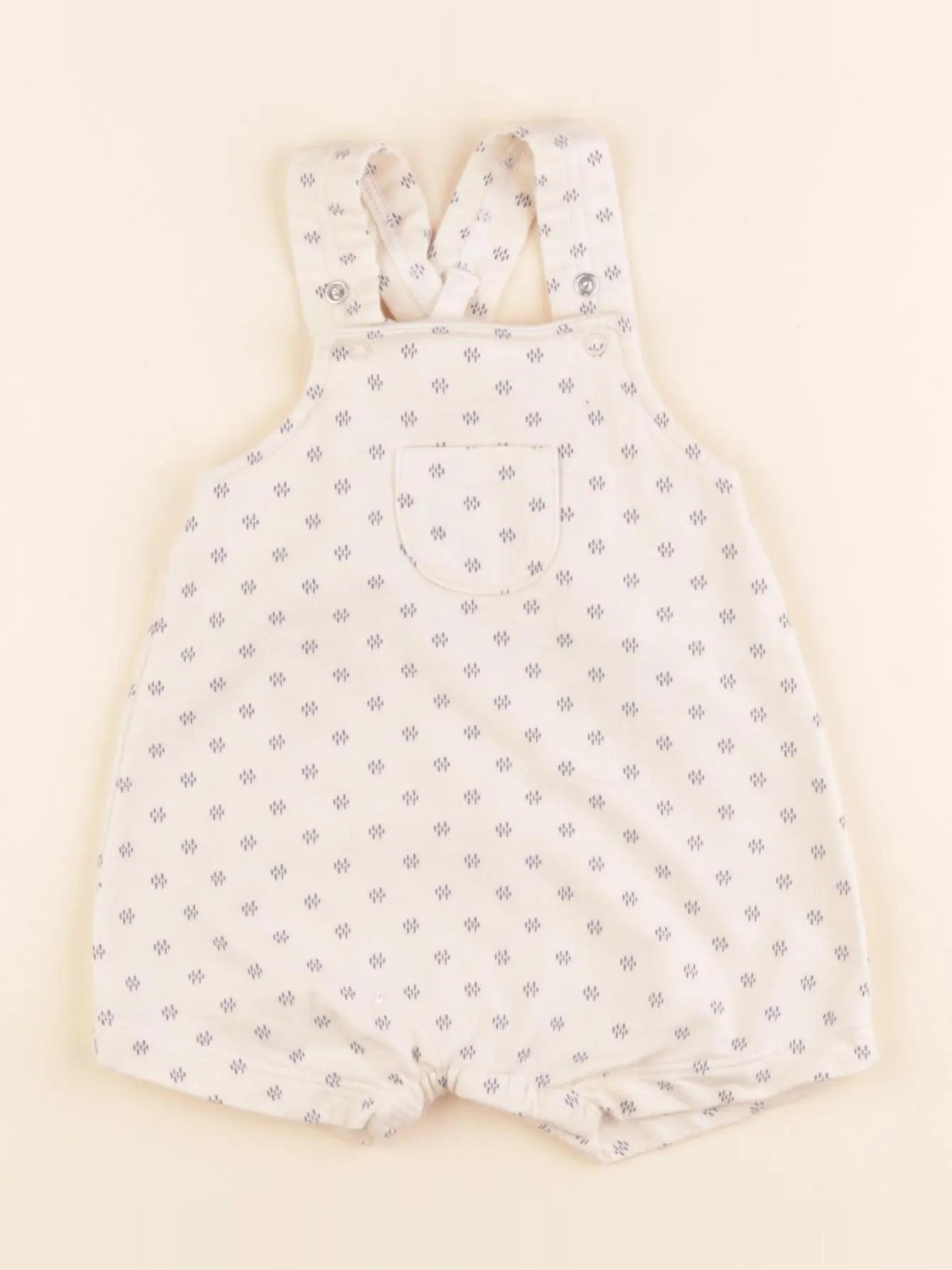 Petit Bateau - combinaison beige, bleu - 3 mois