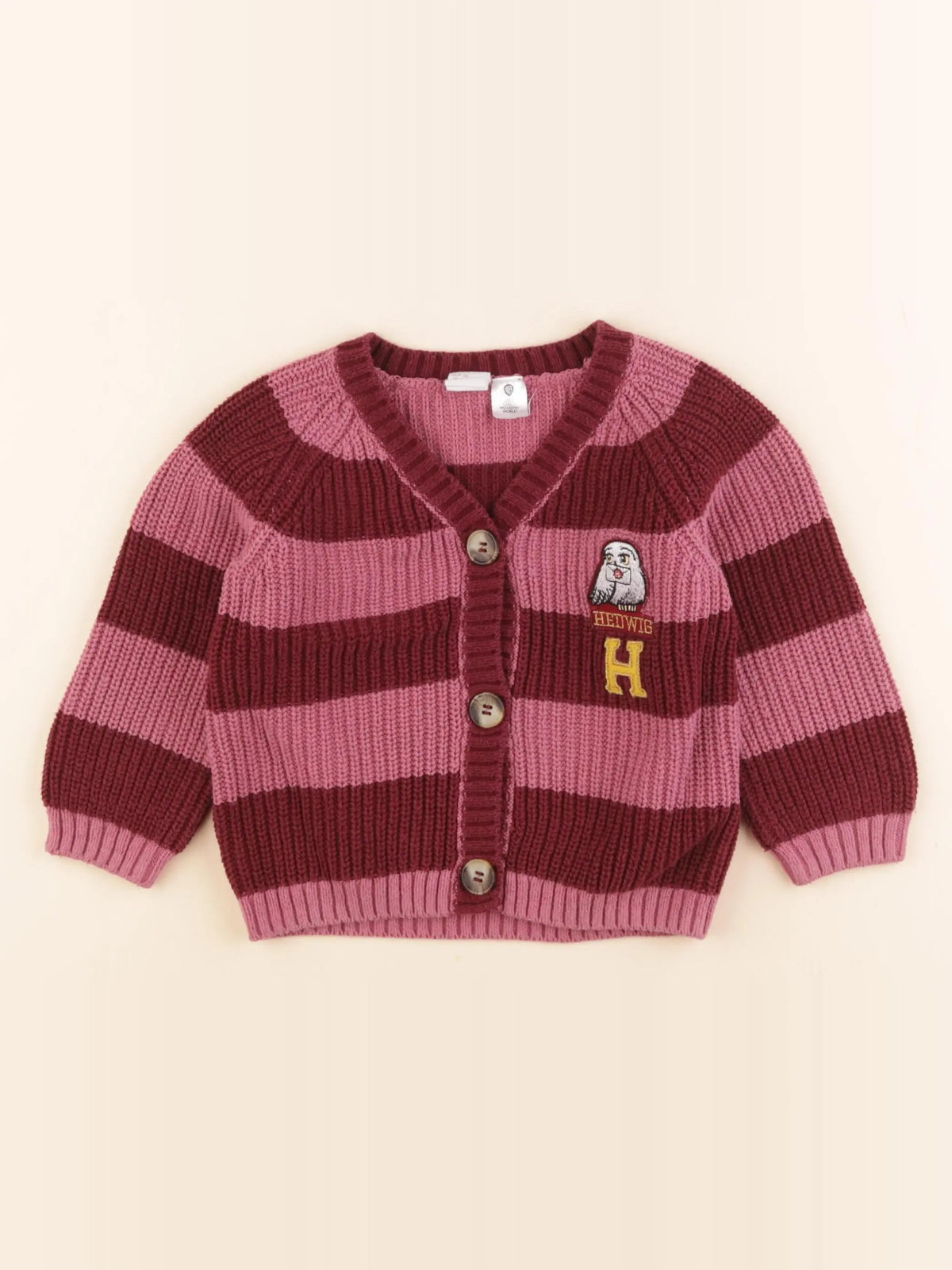 H&M - gilet rose, rouge - 12/18 mois
