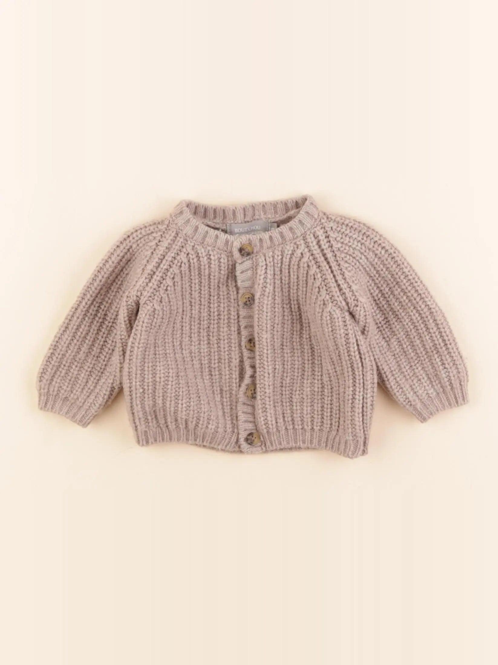 Boutchou - gilet beige - 1 mois