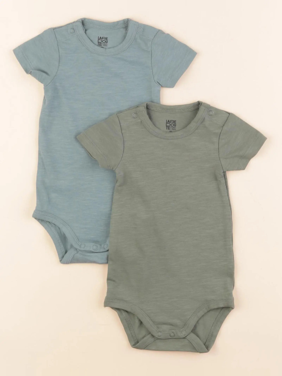 La Redoute - lot de 2 bodies en coton vert - 3 mois