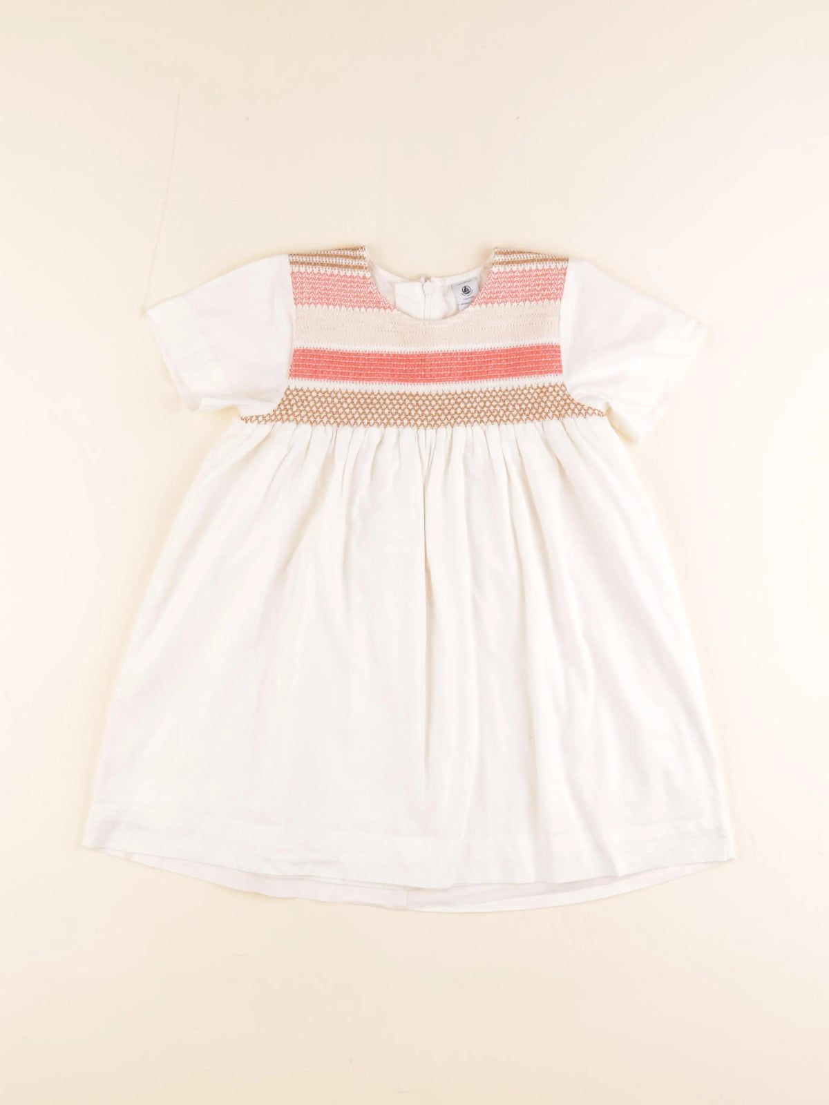 Petit Bateau - robe blanc - 4 ans