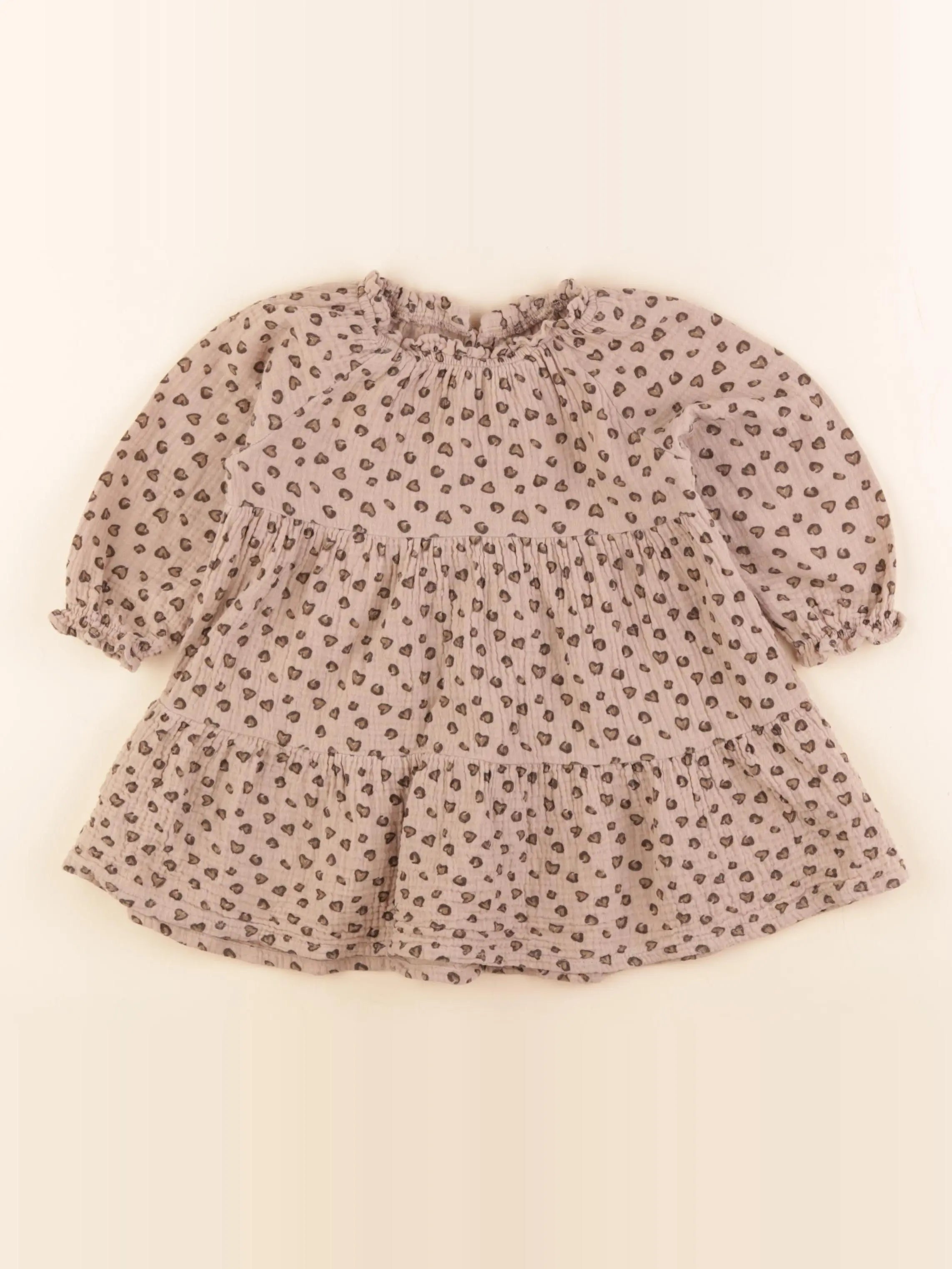 Vertbaudet - robe beige - 12/18 mois