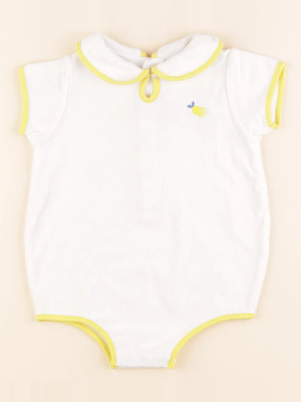 Jacadi - combinaison blanc, jaune - 12 mois