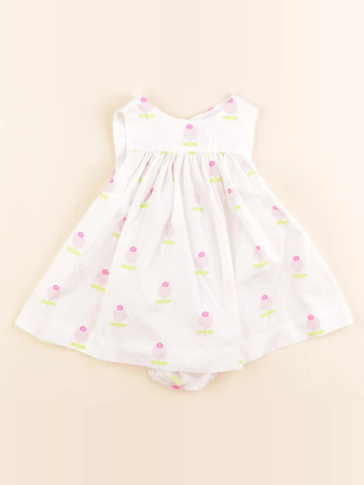 Jacadi - robe blanc, rose - 6 mois