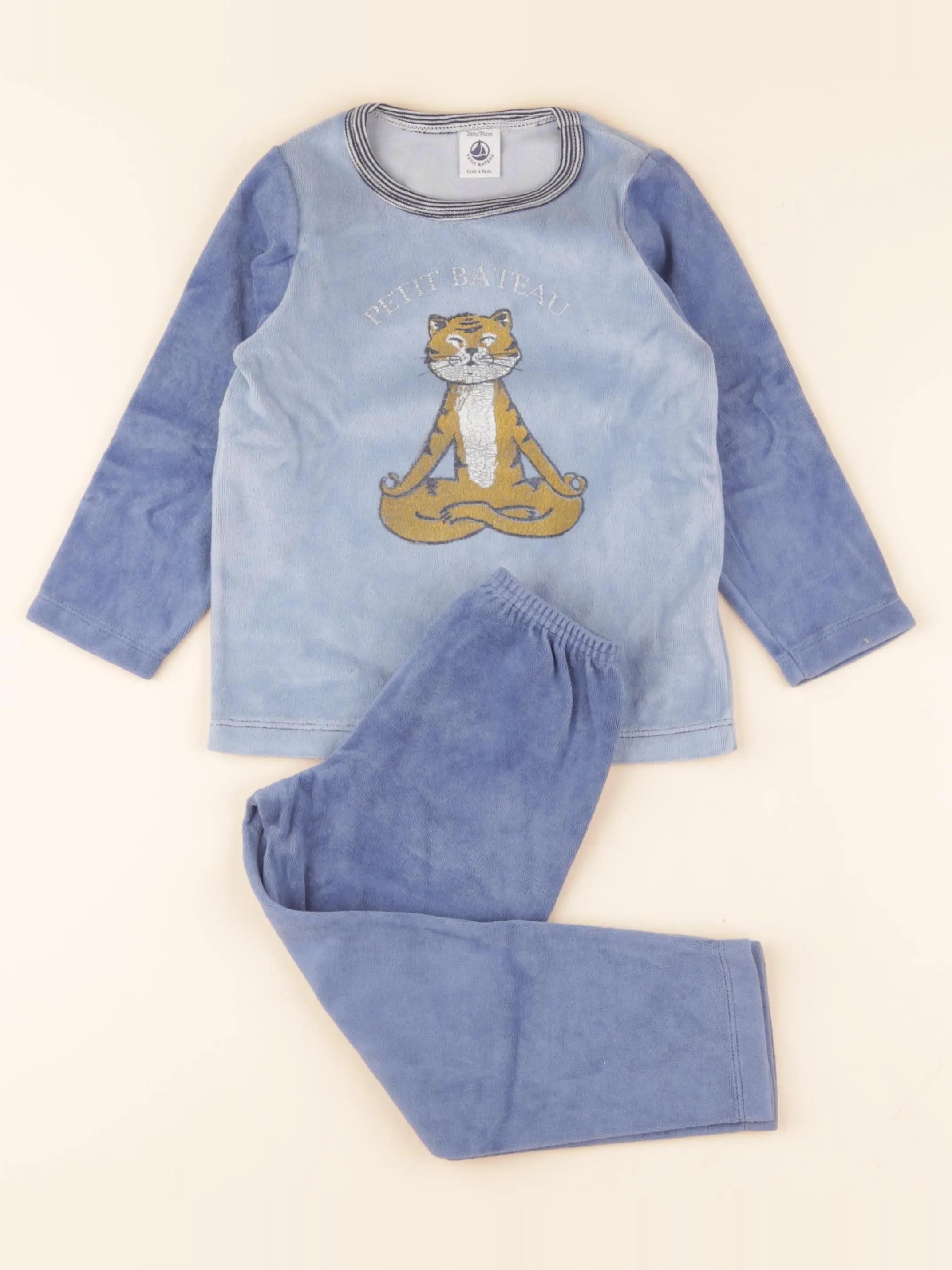 Pyjama velours bleu