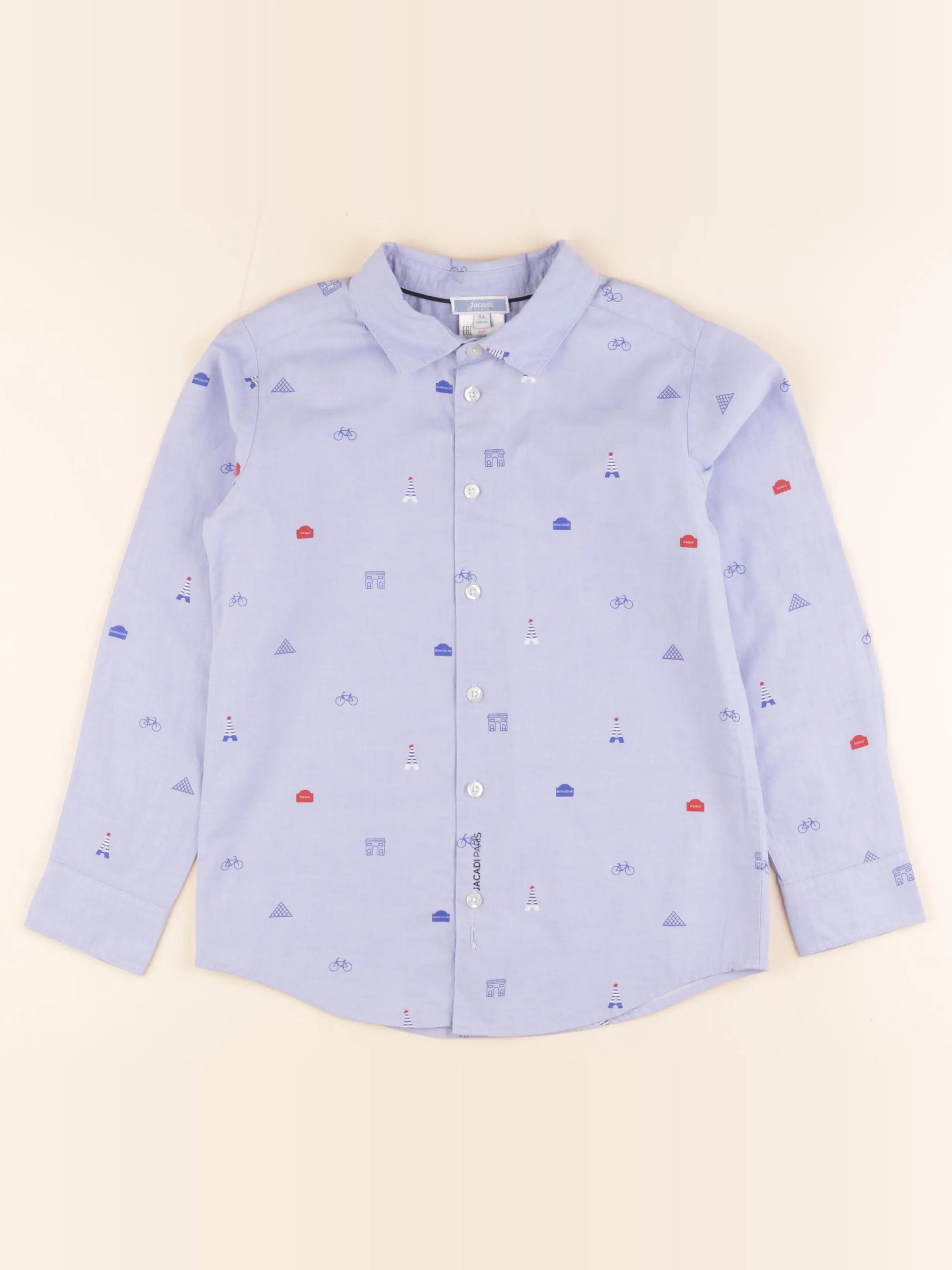 Jacadi - chemise bleu - 8 ans