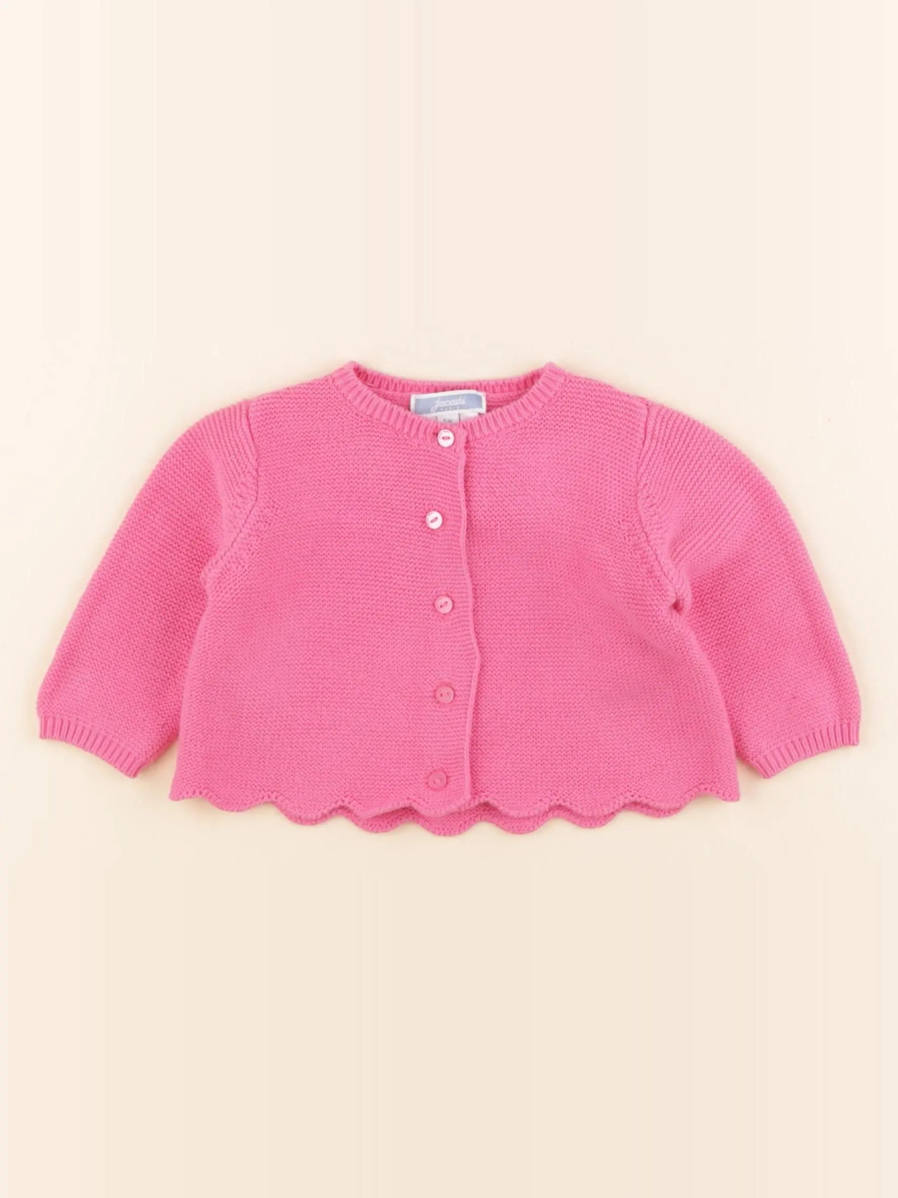 Jacadi - gilet rose - 6 mois