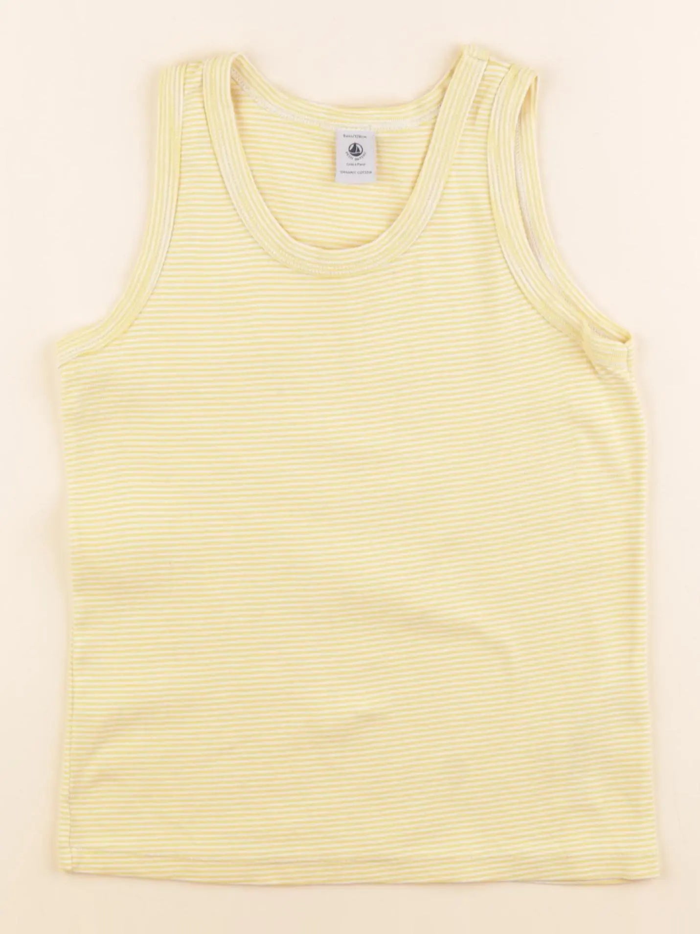 Petit Bateau - maillot de corps jaune - 8 ans