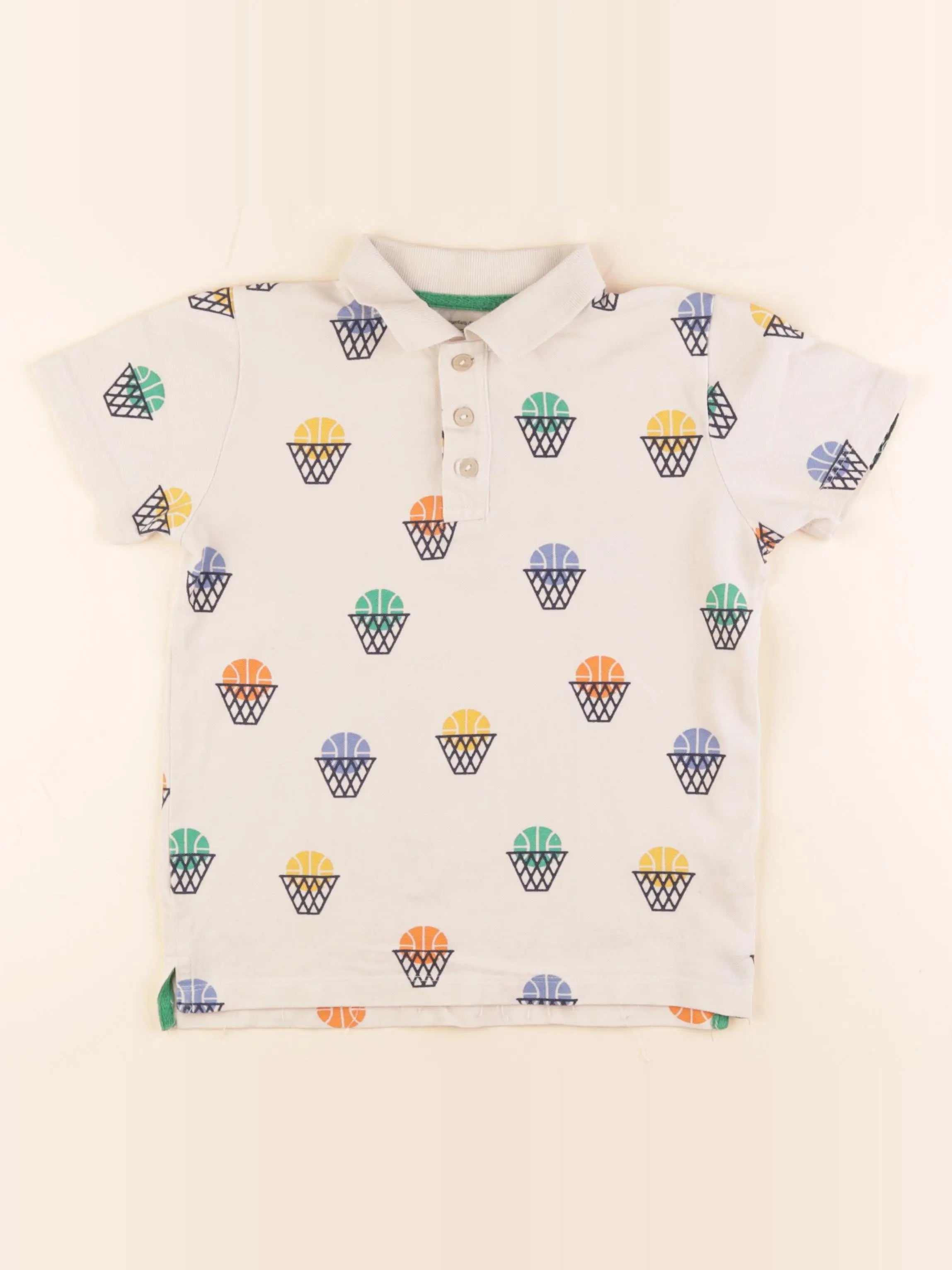 Monoprix - polo beige - 8 ans