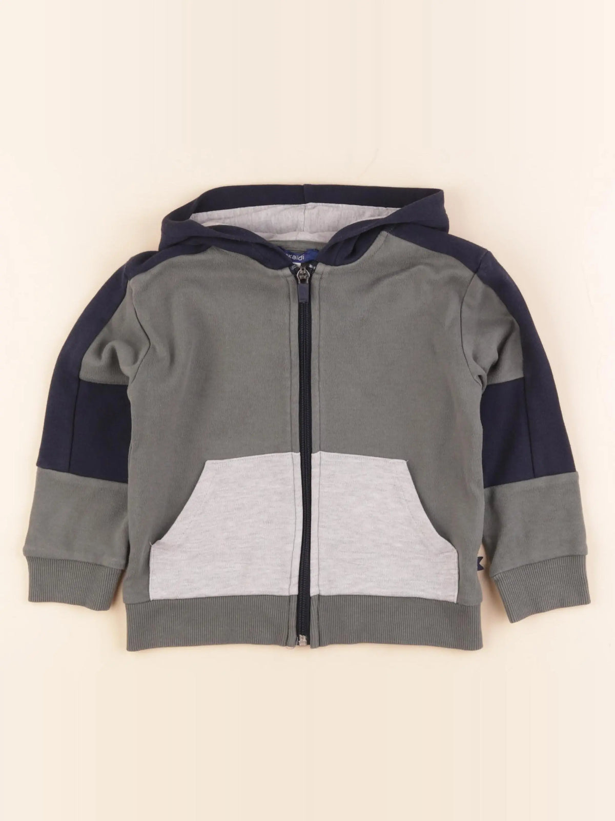 Okaidi - sweat vert, bleu - 3 ans